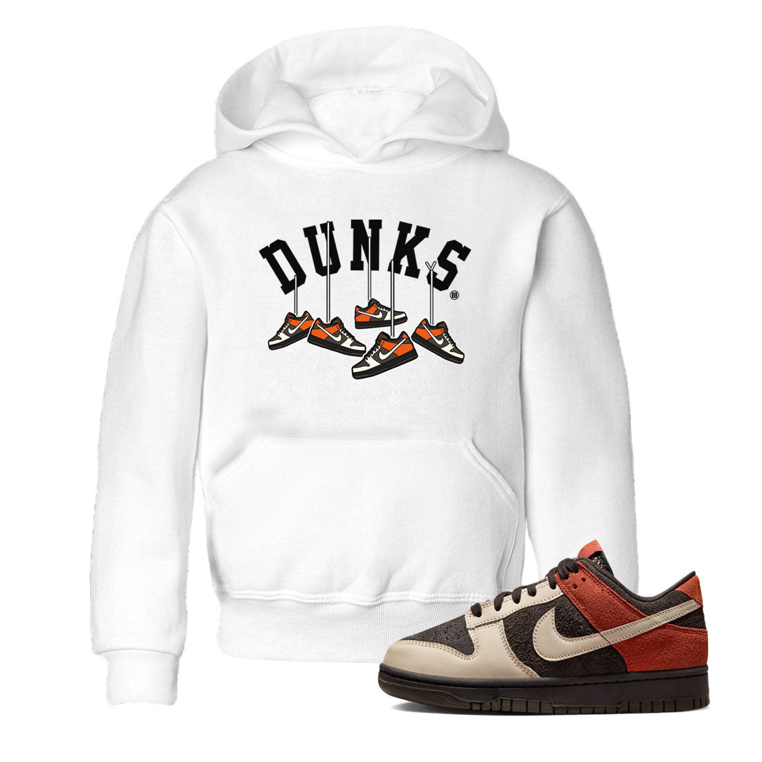Nike Dunk Low Red Panda shirt to match jordans Hanging Sneakers sneaker tees Dunk Red Panda Drip Gear Zone Sneaker T-Shirts Youth and Baby White 1 T-Shirt