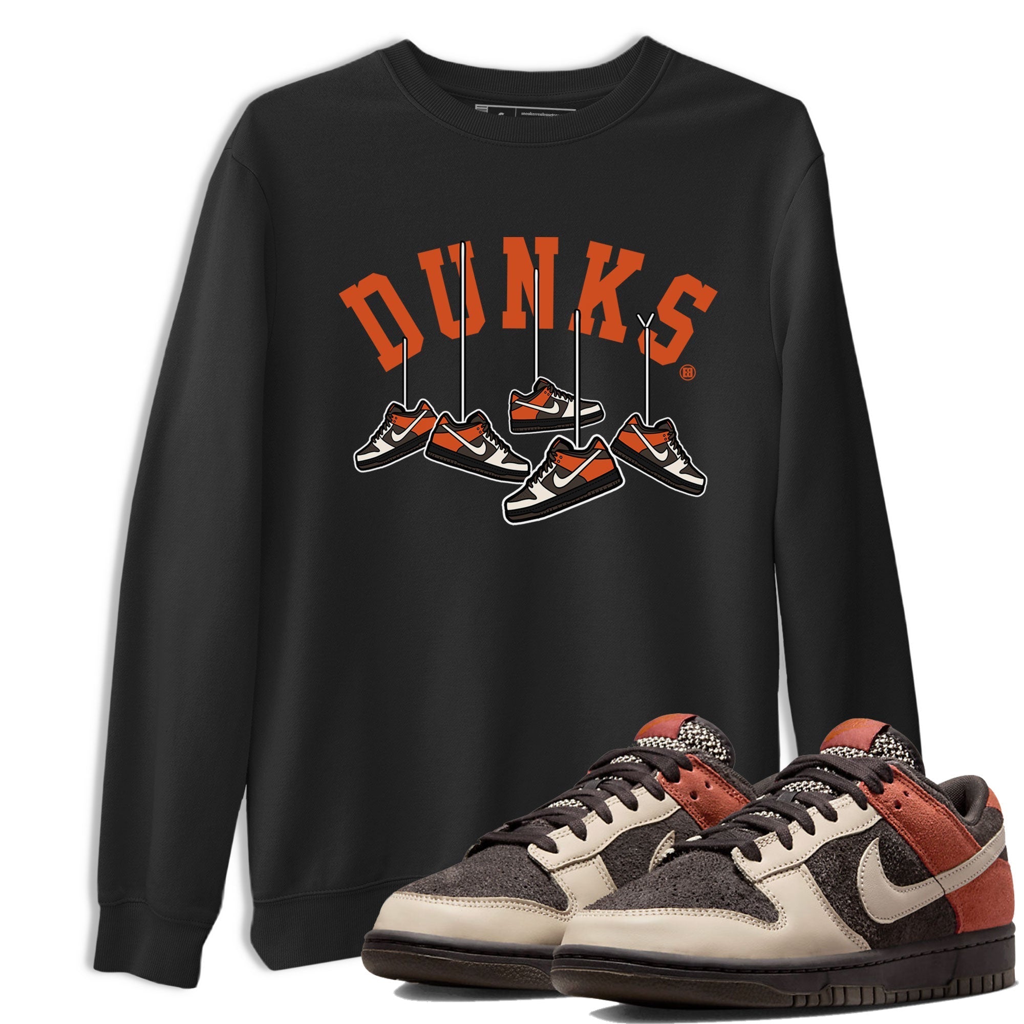Nike Dunk Low Red Panda shirt to match jordans Hanging Sneakers sneaker tees Dunk Red Panda Drip Gear Zone Sneaker T-Shirts Crew Neck Casual Fit Black 1 T-Shirt