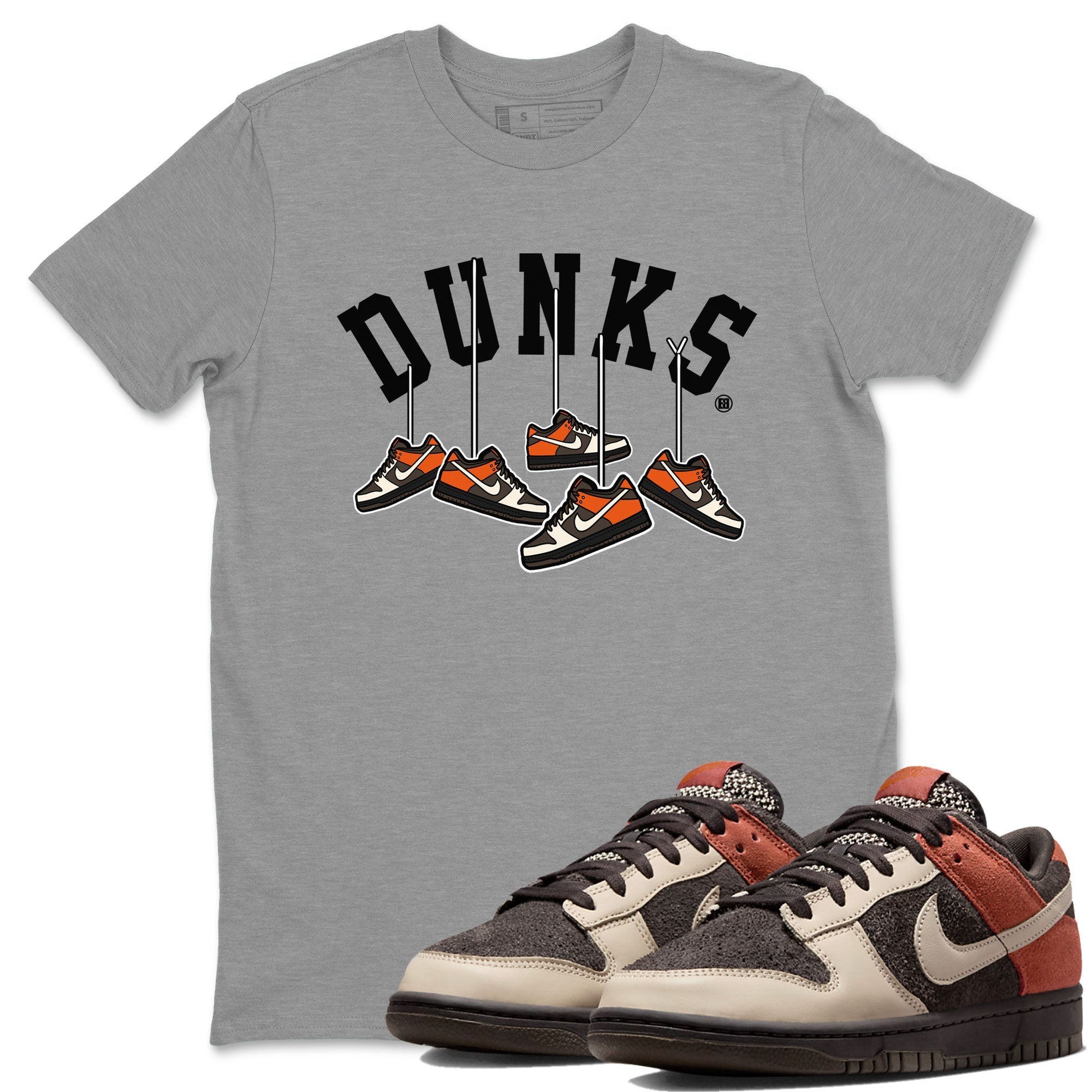 Nike Dunk Low Red Panda shirt to match jordans Hanging Sneakers sneaker tees Dunk Red Panda Drip Gear Zone Sneaker T-Shirts Crew Neck Casual Fit Heather Grey 1 T-Shirt