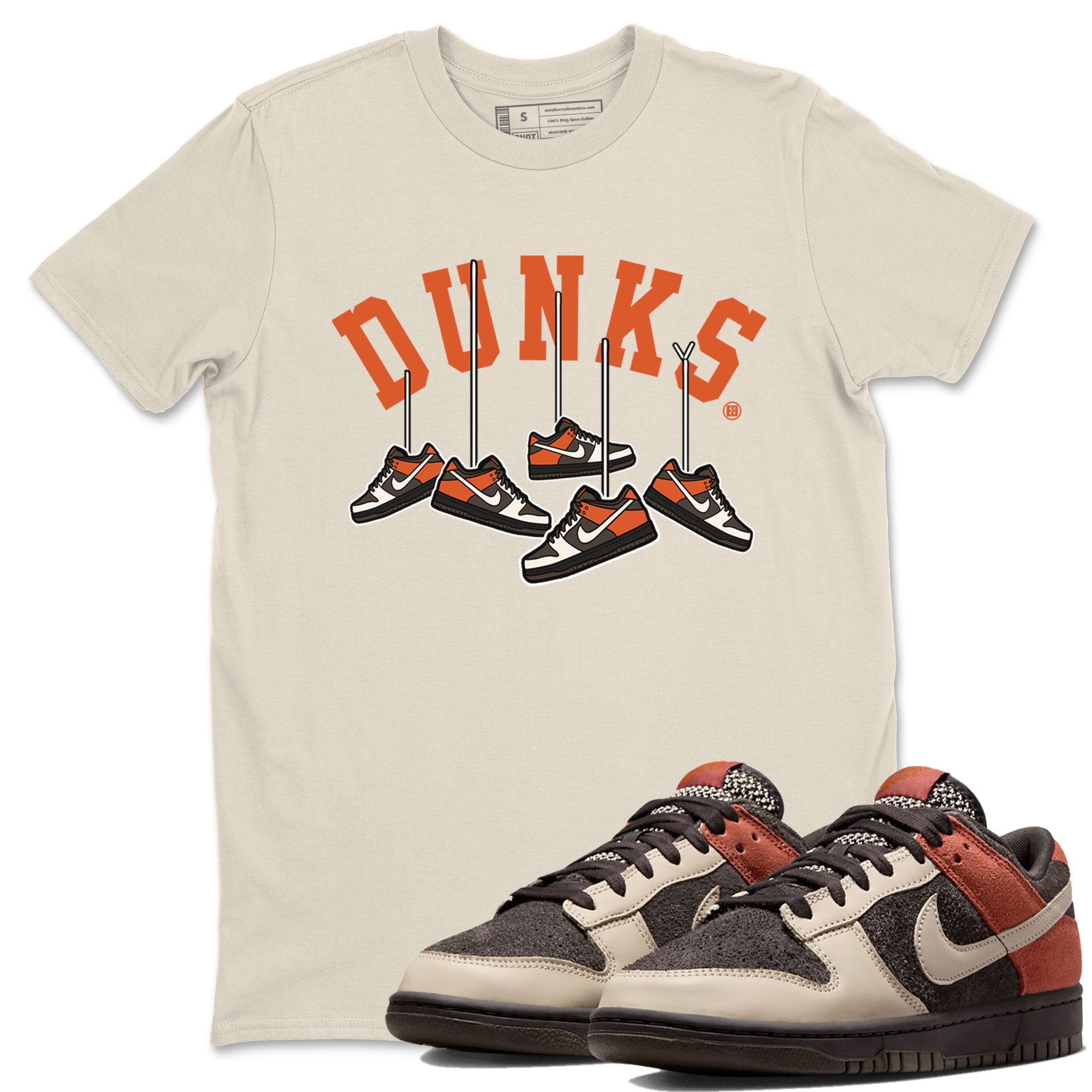Nike Dunk Low Red Panda shirt to match jordans Hanging Sneakers sneaker tees Dunk Red Panda Drip Gear Zone Sneaker T-Shirts Crew Neck Casual Fit Natural 1 T-Shirt