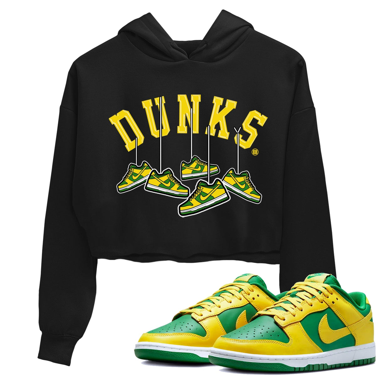 Dunk Reverse Brazil Sneaker Match Tees Hanging Sneakers Sneaker Tees Dunk Reverse Brazil Jordan to match sneaker T-Shirt Women's Shirts