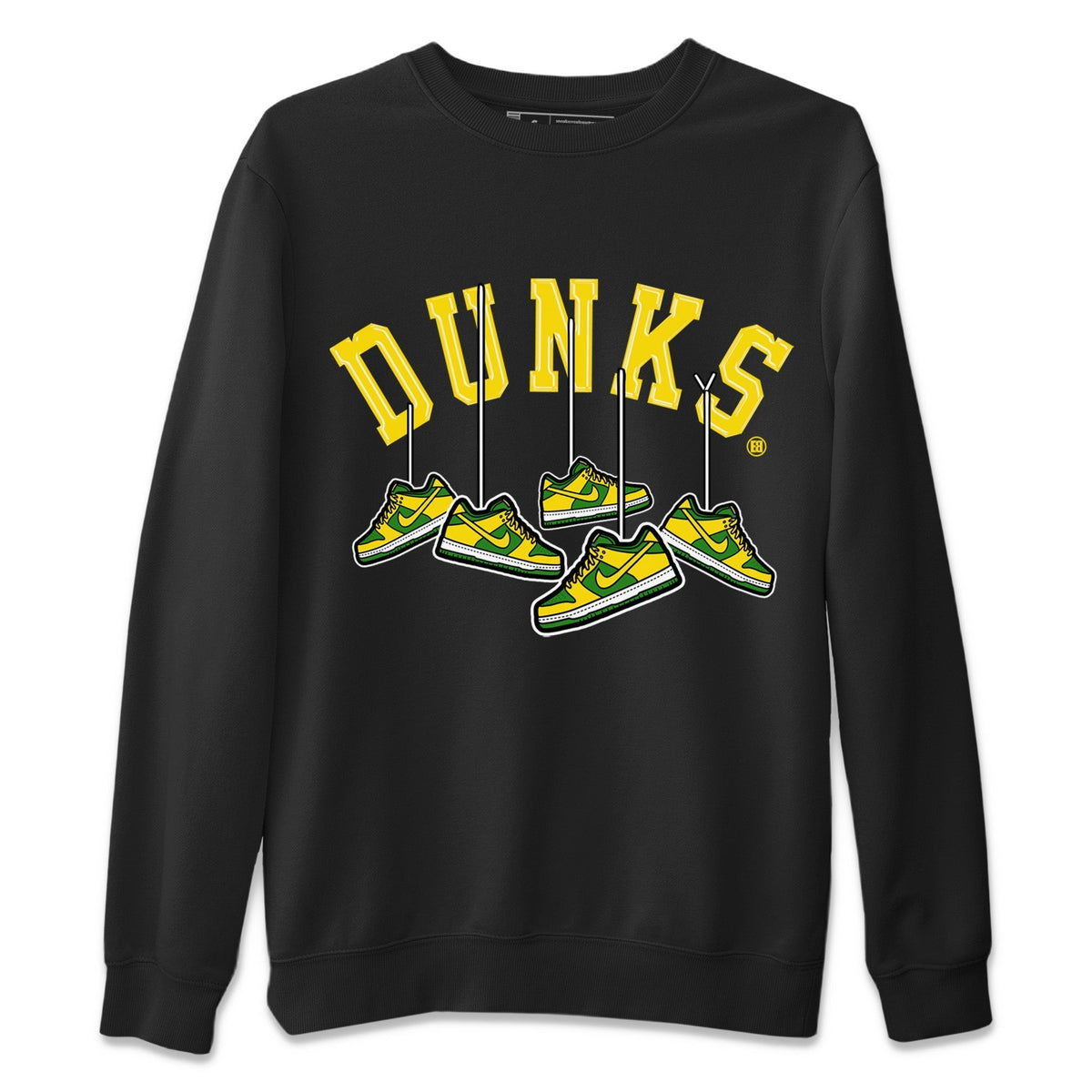 Dunk Reverse Brazil Sneaker Match Tees Hanging Sneakers Sneaker Tees Dunk Reverse Brazil Jordan to match sneaker T-Shirt Crew Neck Shirts