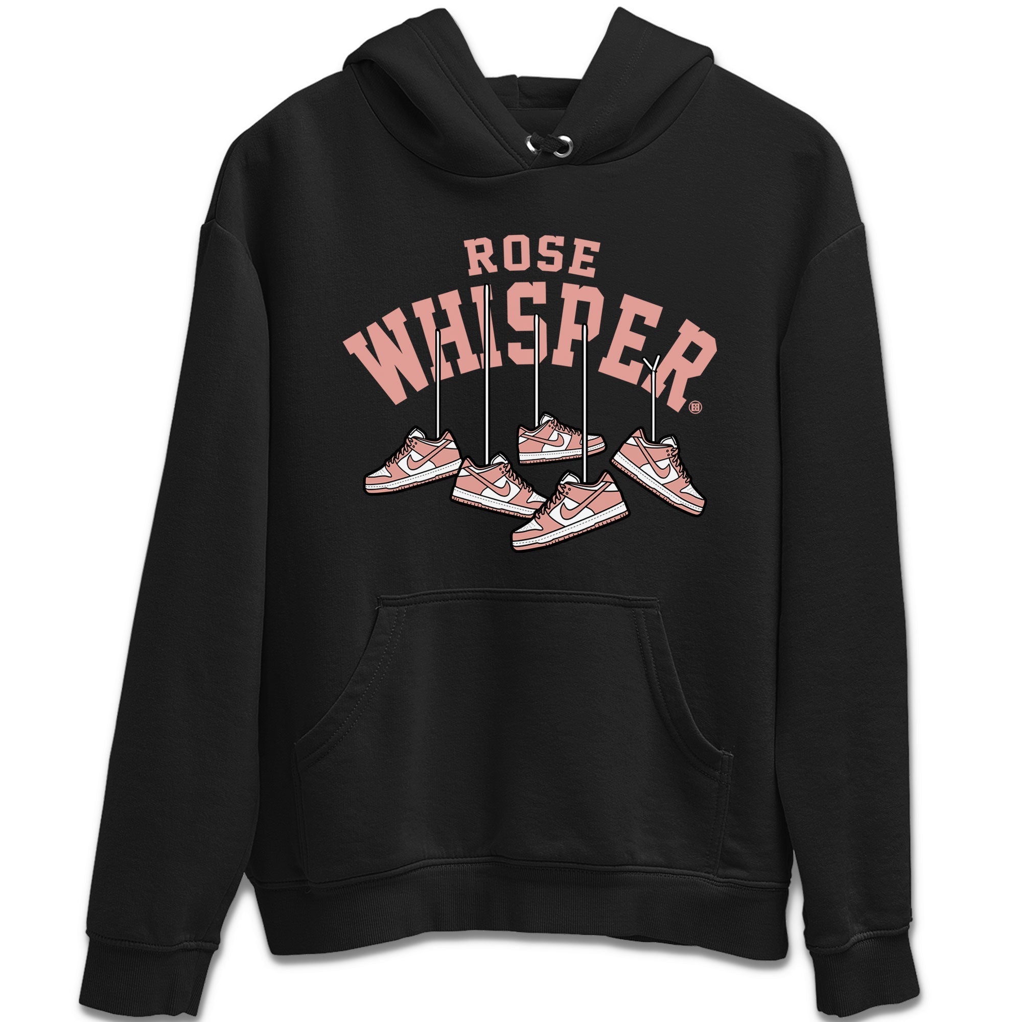 Dunks Low Rose Whisper shirt to match jordans Hanging Sneakers Streetwear Sneaker Shirt Dunk Rose Whisper Drip Gear Zone Sneaker Matching Clothing Unisex Black 2 T-Shirt