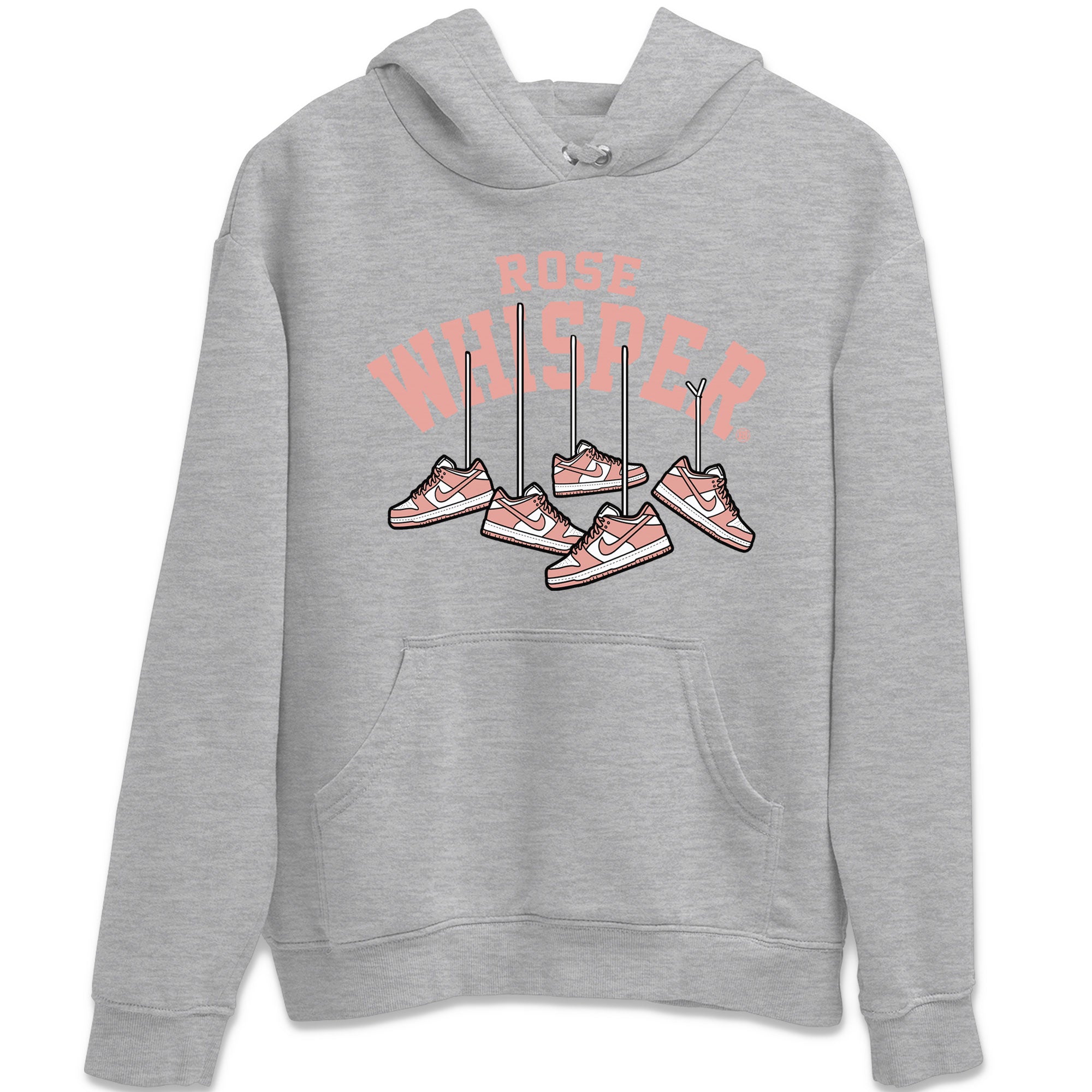 Dunks Low Rose Whisper shirt to match jordans Hanging Sneakers Streetwear Sneaker Shirt Dunk Rose Whisper Drip Gear Zone Sneaker Matching Clothing Unisex Heather Grey 2 T-Shirt