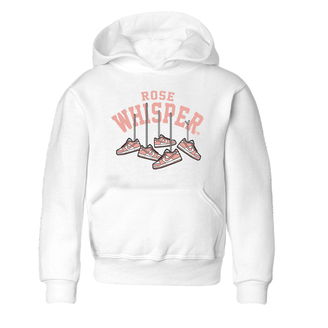 Dunks Low Rose Whisper shirt to match jordans Hanging Sneakers Streetwear Sneaker Shirt Dunk Rose Whisper Drip Gear Zone Sneaker Matching Clothing Baby Toddler White 2 T-Shirt