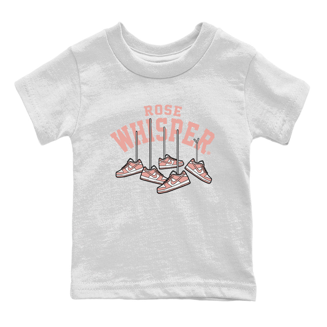 Dunks Low Rose Whisper shirt to match jordans Hanging Sneakers Streetwear Sneaker Shirt Dunk Rose Whisper Drip Gear Zone Sneaker Matching Clothing Baby Toddler White 2 T-Shirt