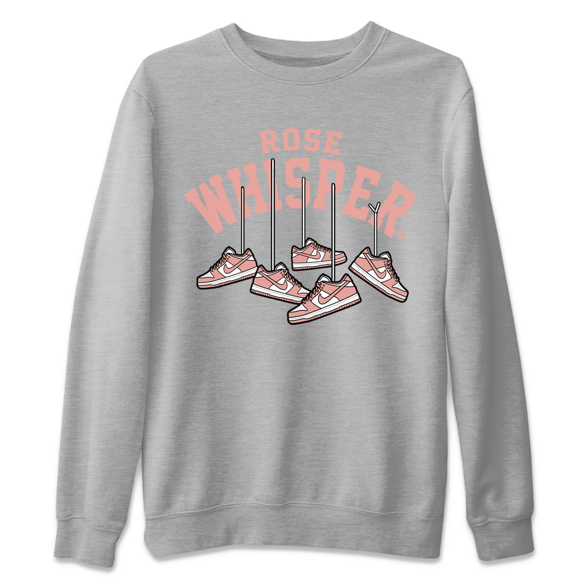 Dunks Low Rose Whisper shirt to match jordans Hanging Sneakers Streetwear Sneaker Shirt Dunk Rose Whisper Drip Gear Zone Sneaker Matching Clothing Unisex Heather Grey 2 T-Shirt