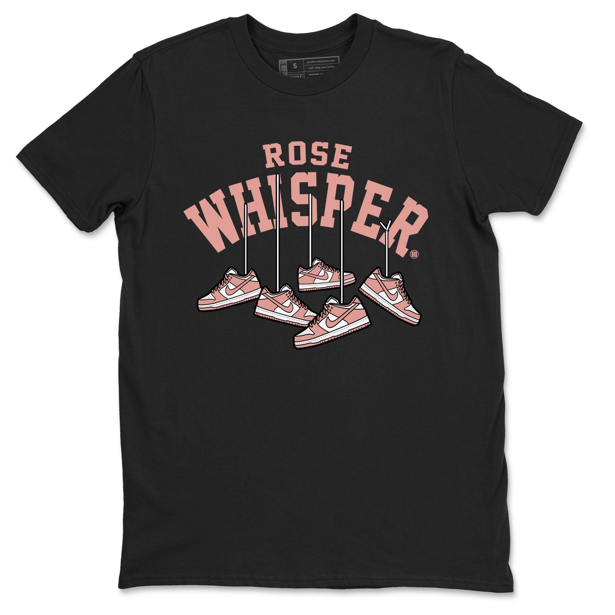 Dunks Low Rose Whisper shirt to match jordans Hanging Sneakers Streetwear Sneaker Shirt Dunk Rose Whisper Drip Gear Zone Sneaker Matching Clothing Unisex Black 2 T-Shirt