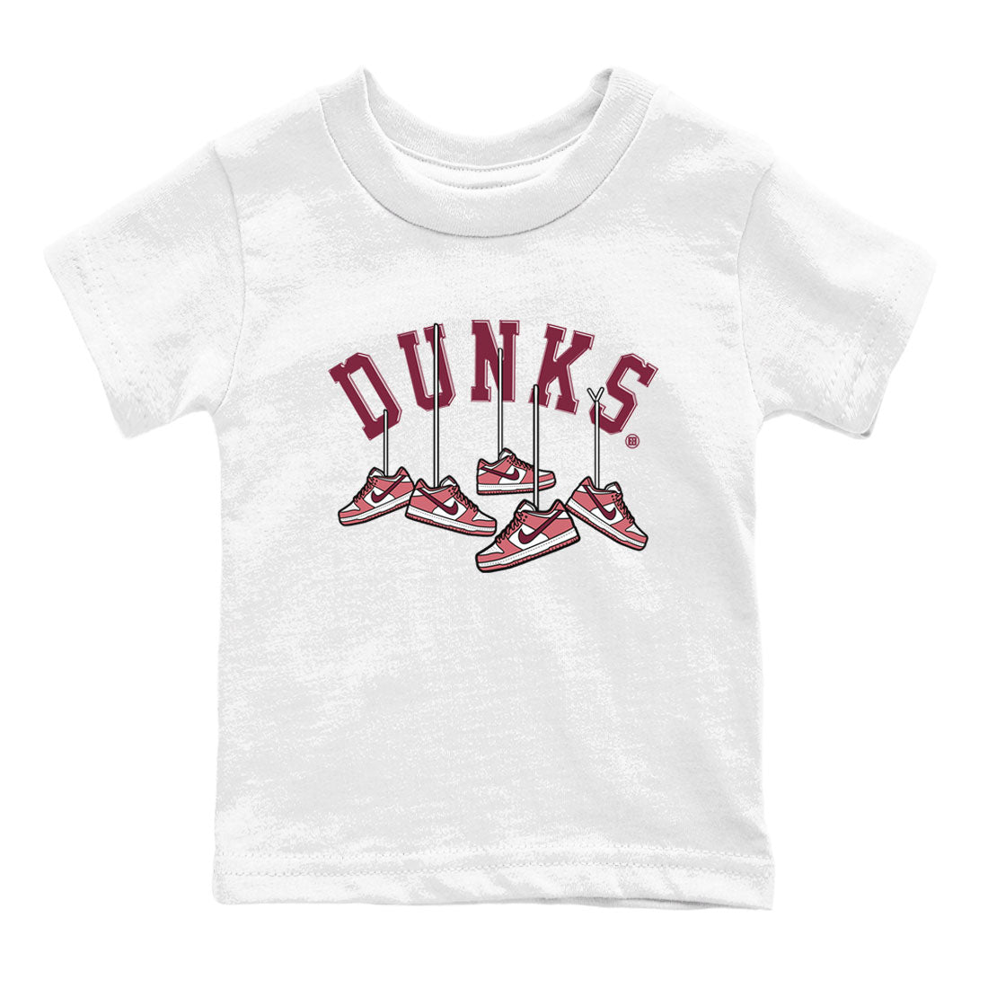 Dunks Valentines Day shirt to match jordans Hanging Sneakers sneaker tees Dunks Valentine's Day Drip Gear Zone baby toddler White 2 cotton Shirt