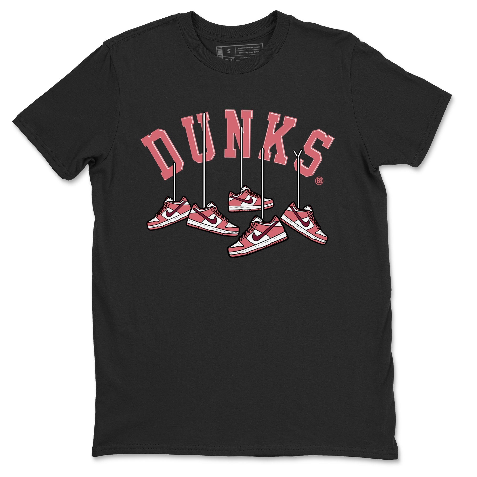 Dunks Valentines Day shirt to match jordans Hanging Sneakers sneaker tees Dunks Valentine's Day Drip Gear Zone unisex cotton Black 2 crew neck shirt