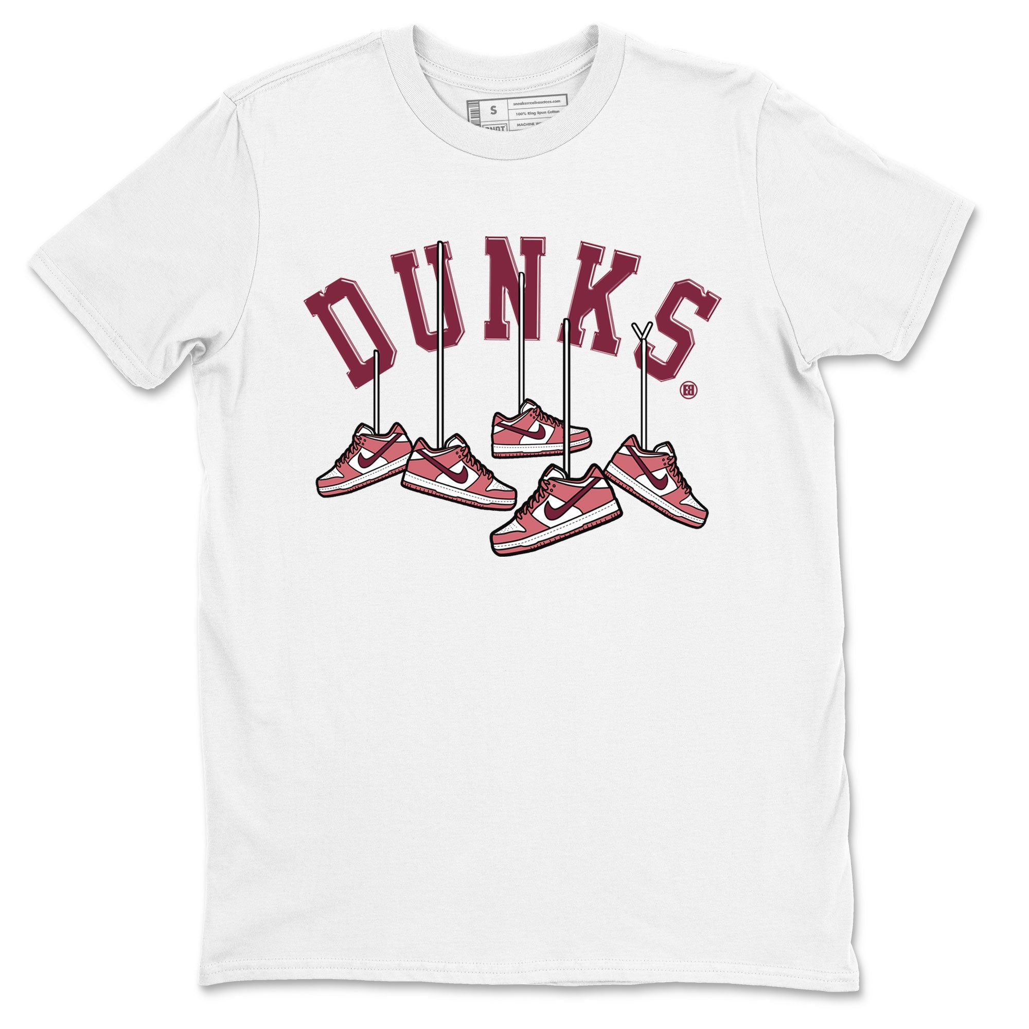 Dunks Valentines Day shirt to match jordans Hanging Sneakers sneaker tees Dunks Valentine's Day Drip Gear Zone unisex cotton White 2 crew neck shirt