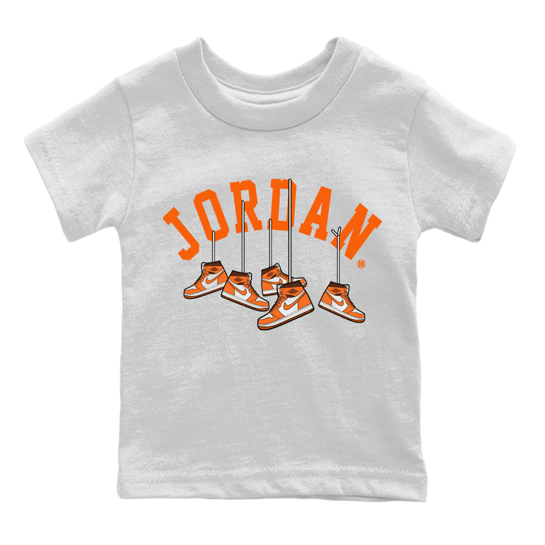 Jordan 1 Starfish Sneaker Matching T-Shirt Hanging Sneakers Sneaker Tees Jordan 1 Starfish Sneaker Release Tees Kids Shirts