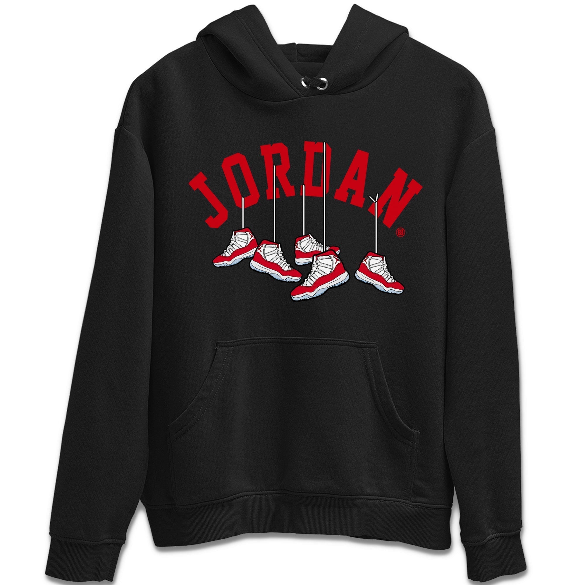 Jordan 11 Cherry Shirt To Match Jordans Hanging Sneakers Sneaker Tees Jordan 11 Cherry Drip Gear Zone Sneaker Matching Clothing Unisex Shirts