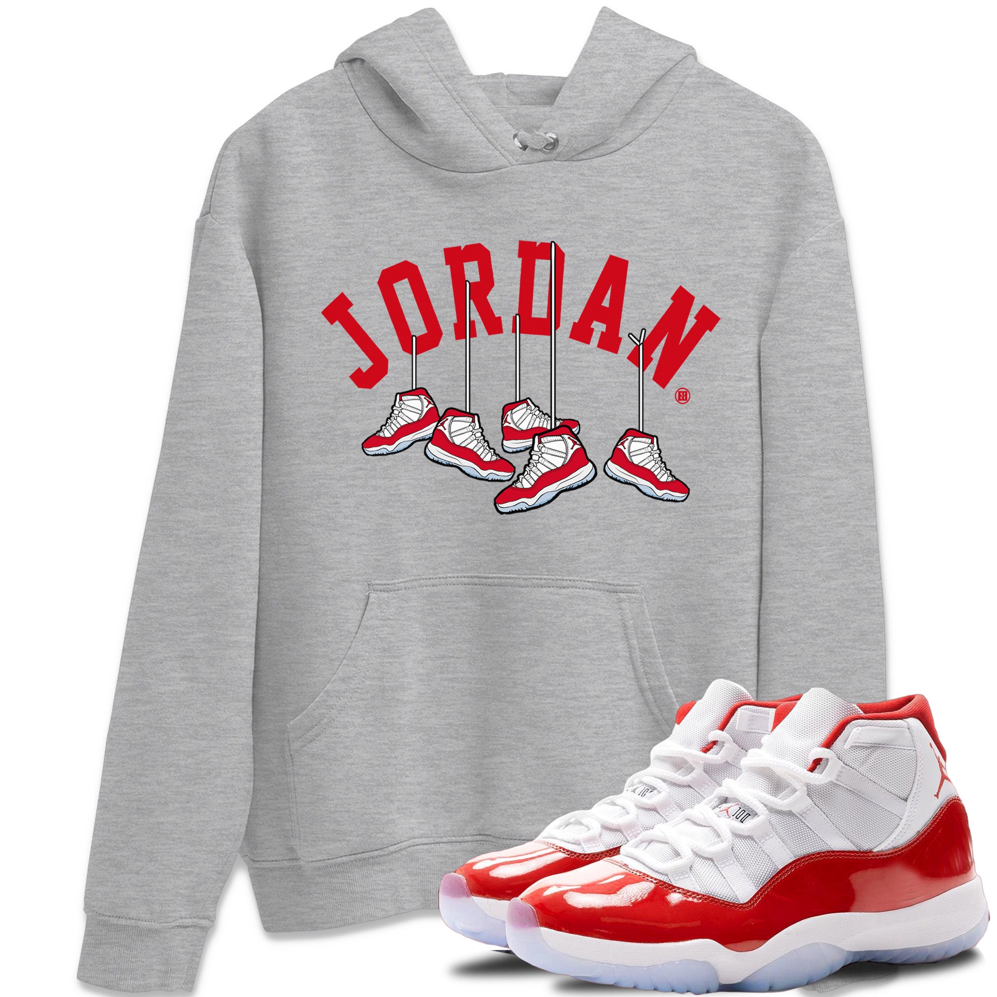 Jordan 11 Cherry Shirt To Match Jordans Hanging Sneakers Sneaker Tees Jordan 11 Cherry Drip Gear Zone Sneaker Matching Clothing Unisex Shirts
