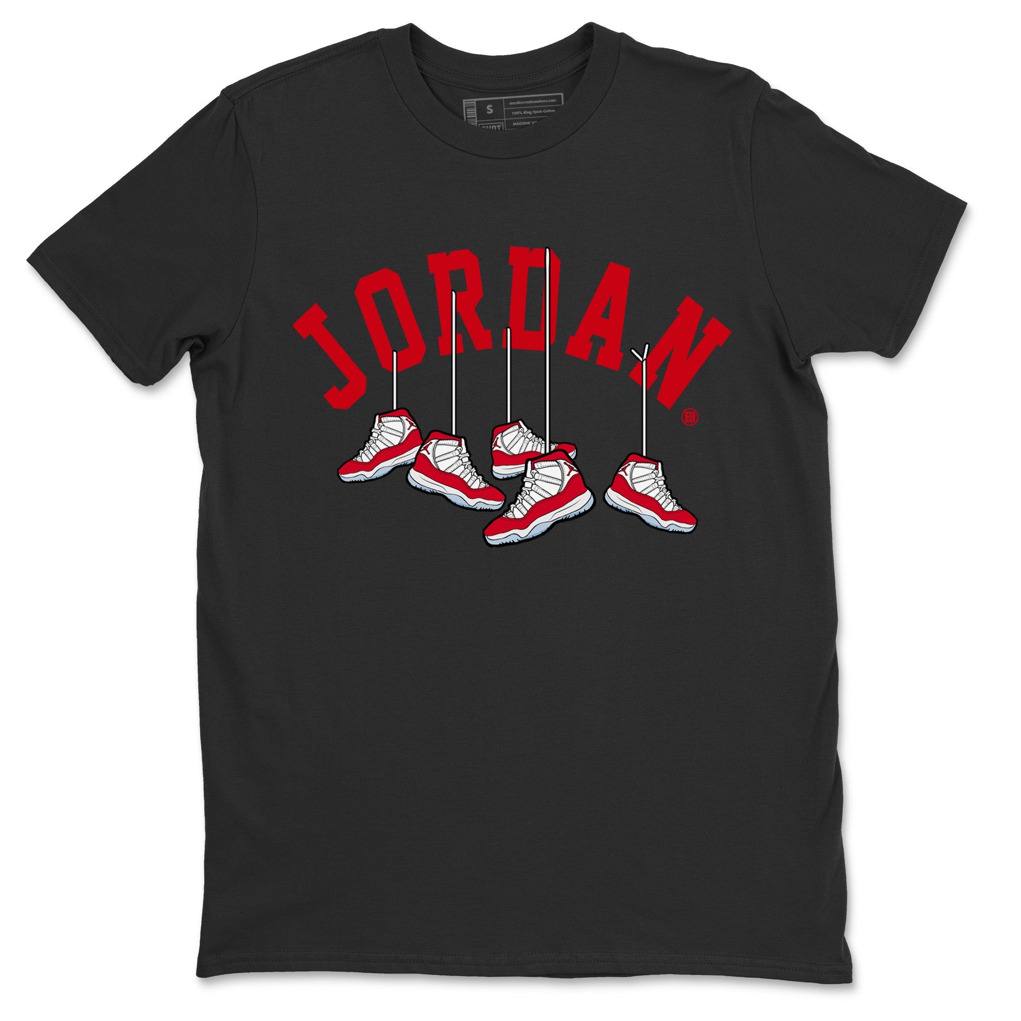 Jordan 11 Cherry Shirt To Match Jordans Hanging Sneakers Sneaker Tees Jordan 11 Cherry Drip Gear Zone Sneaker Matching Clothing Unisex Shirts
