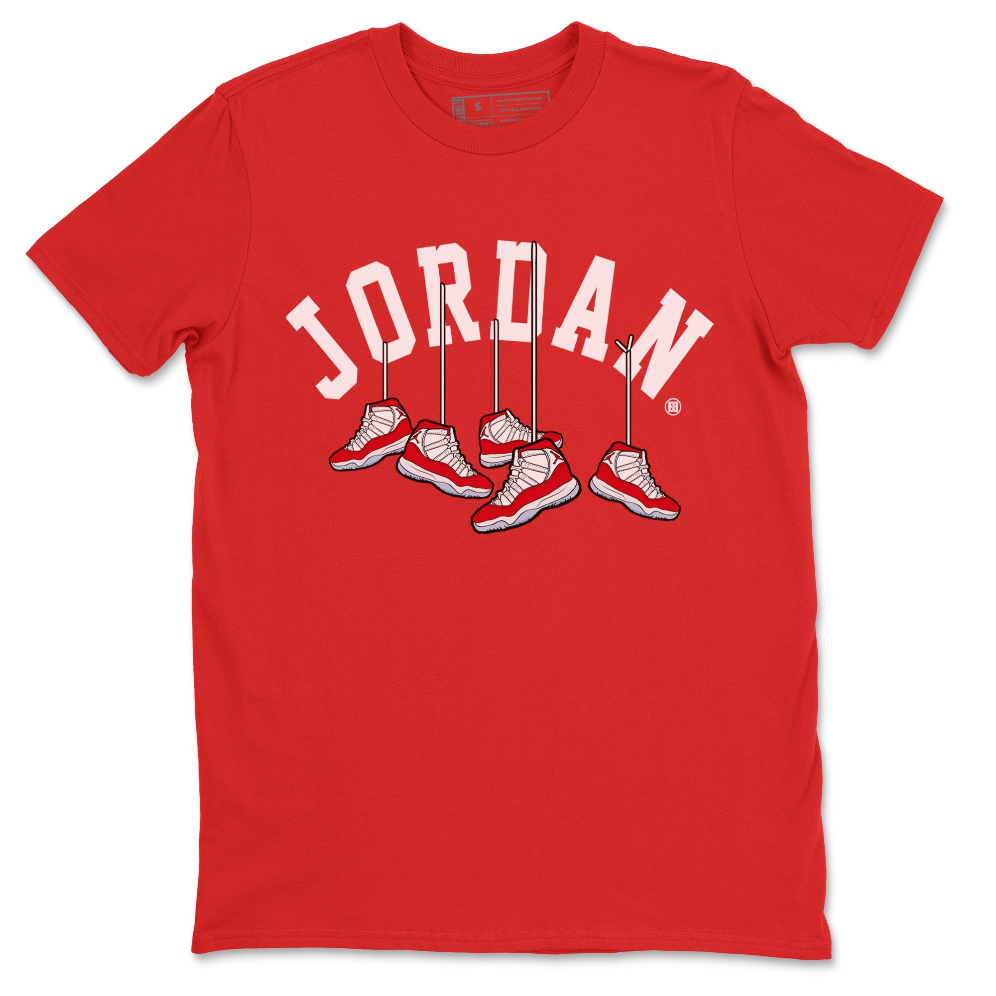 Jordan 11 Cherry Shirt To Match Jordans Hanging Sneakers Sneaker Tees Jordan 11 Cherry Drip Gear Zone Sneaker Matching Clothing Unisex Shirts