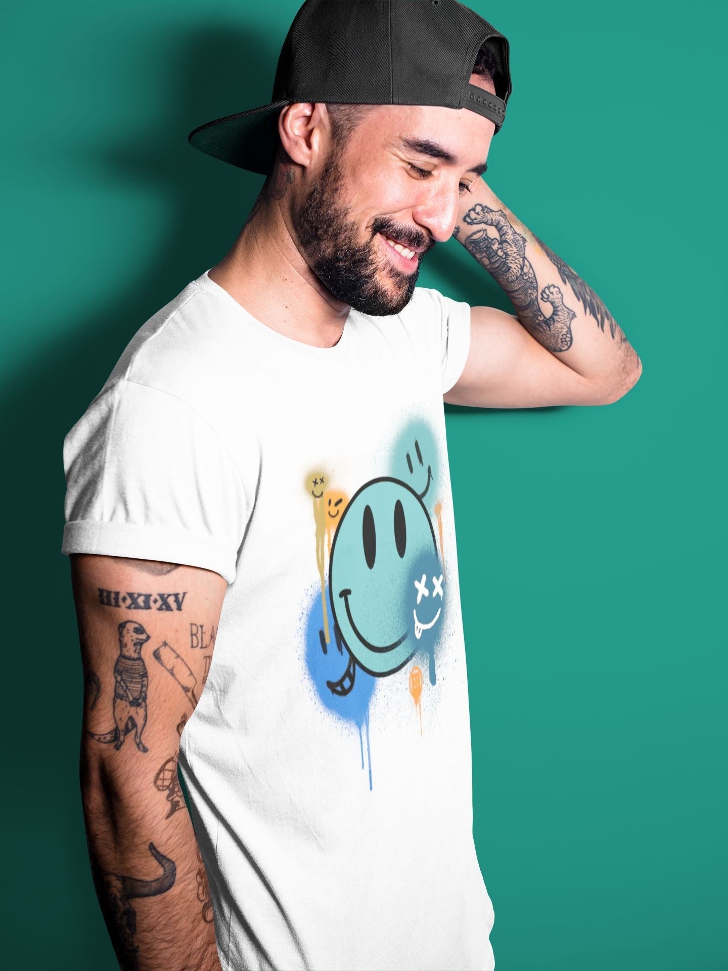 Yeezy 700 Faded Azure Shirt To Match Jordans Smile Painting Sneaker Tees Yeezy 700 Faded Azure Drip Gear Zone Sneaker Matching Clothing Unisex Shirts