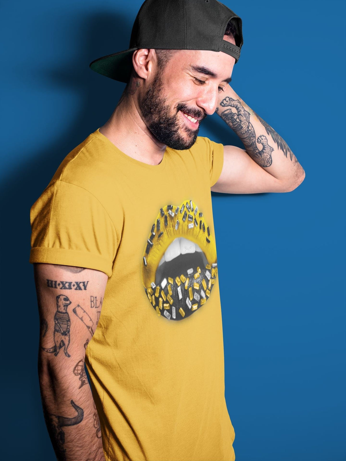 Jordan 12 University Gold Sneaker Matching T-Shirt Lips Jewel Sneaker Tees Jordan 12 University Gold Sneaker Release Tees Crew Neck Tees