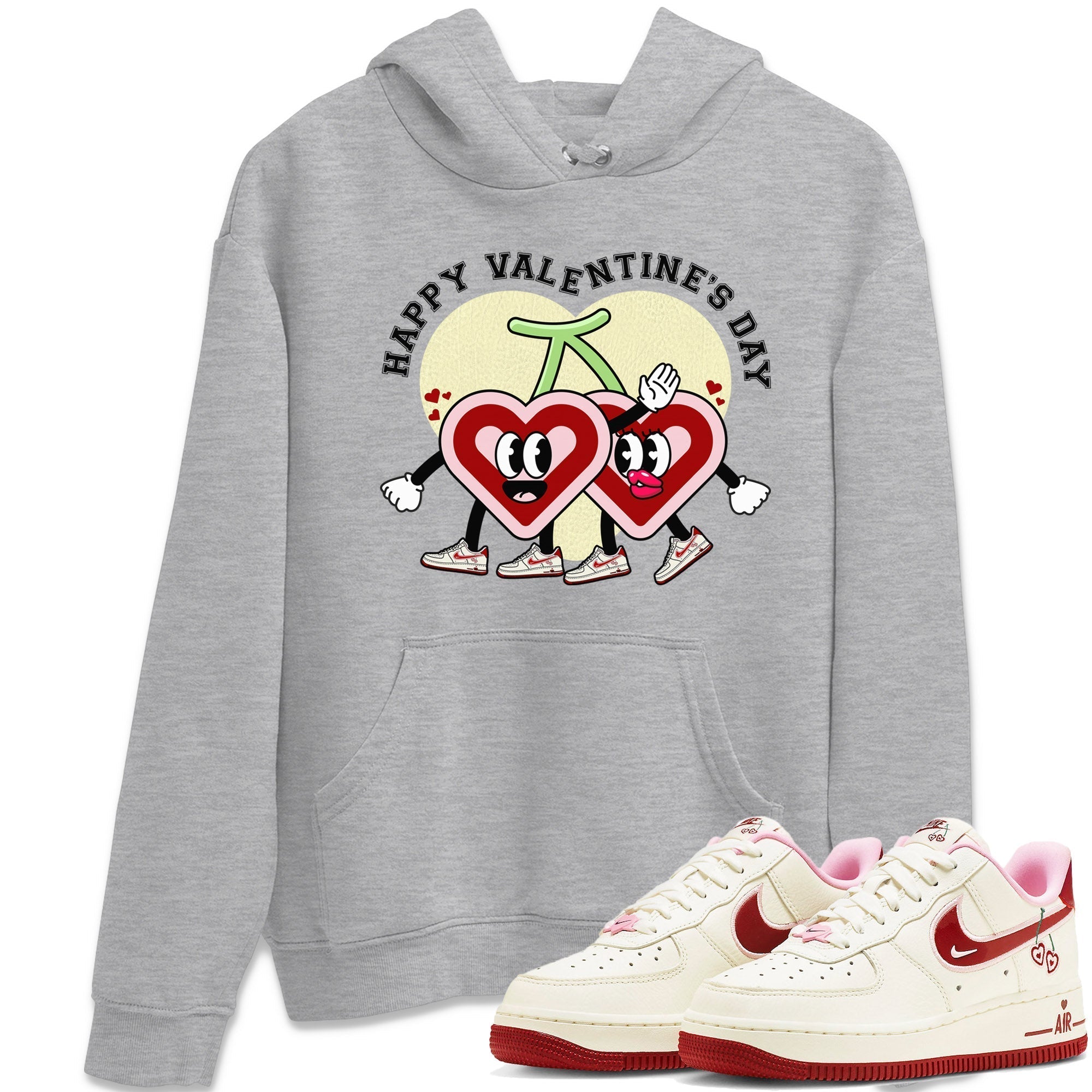 Air Force 1 Valentines Day Sneaker Match Tees Happy Valentines Day Sneaker Tees Air Force 1 Valentines Day Jordan to match sneaker T-Shirt Crew Neck Shirts