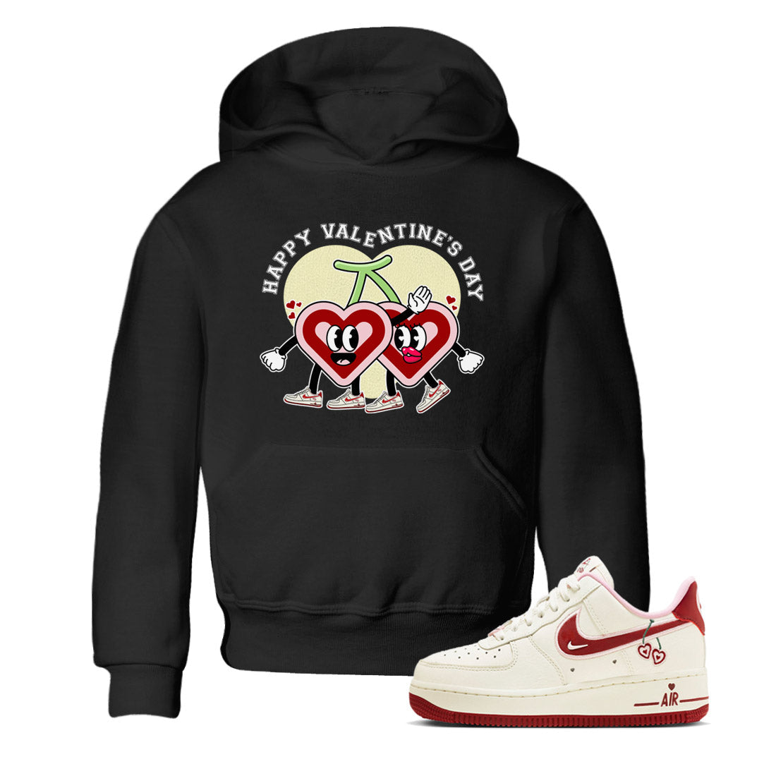 Air Force 1 Valentines Day Sneaker Match Tees Happy Valentines Day Sneaker Tees Air Force 1 Valentines Day Jordan to match sneaker T-Shirt Kids Shirts