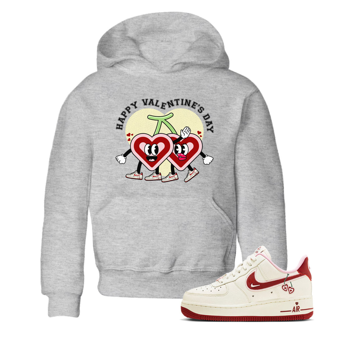 Air Force 1 Valentines Day Sneaker Match Tees Happy Valentines Day Sneaker Tees Air Force 1 Valentines Day Jordan to match sneaker T-Shirt Kids Shirts