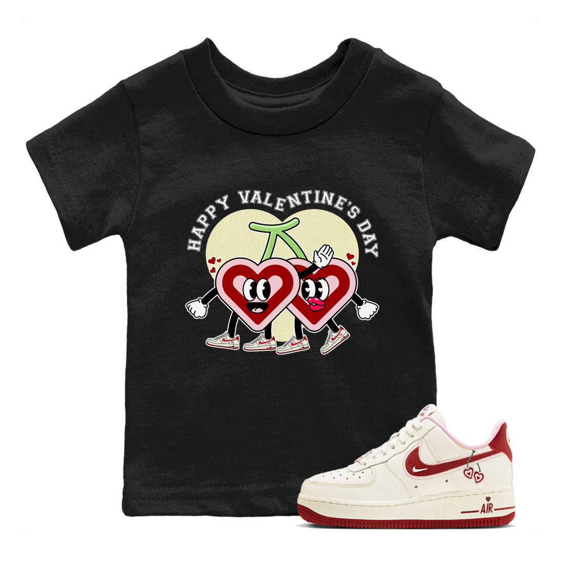 Air Force 1 Valentines Day Sneaker Match Tees Happy Valentines Day Sneaker Tees Air Force 1 Valentines Day Jordan to match sneaker T-Shirt Kids Shirts