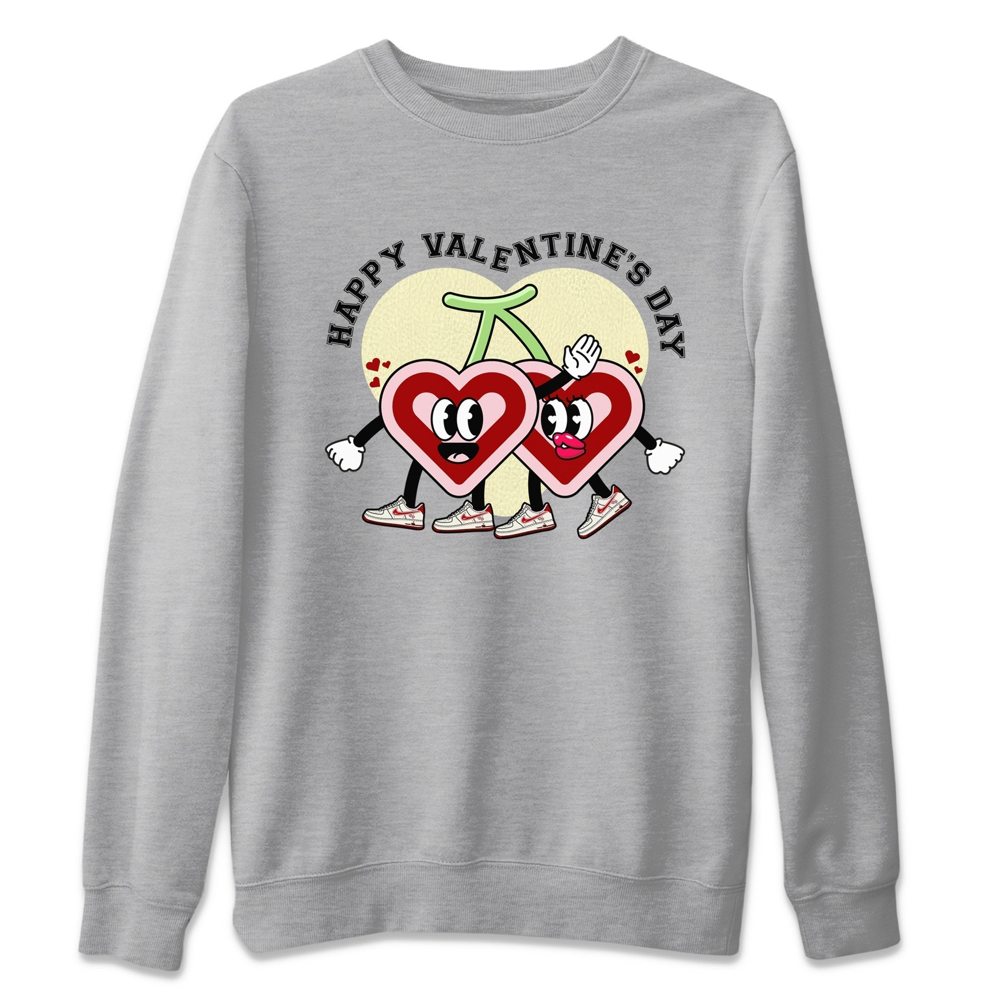 Air Force 1 Valentines Day Sneaker Match Tees Happy Valentines Day Sneaker Tees Air Force 1 Valentines Day Jordan to match sneaker T-Shirt Crew Neck Shirts