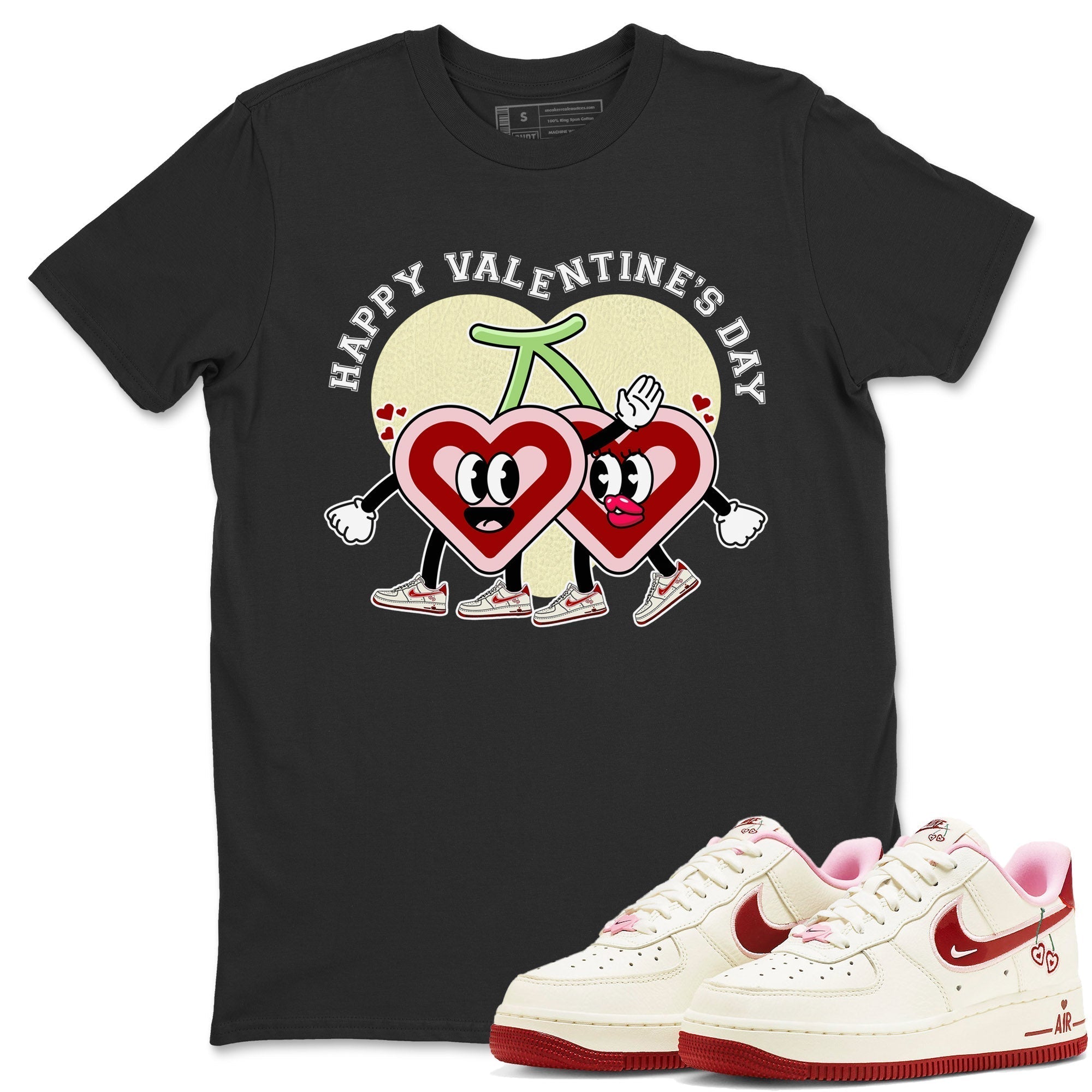 Air Force 1 Valentines Day Sneaker Match Tees Happy Valentines Day Sneaker Tees Air Force 1 Valentines Day Jordan to match sneaker T-Shirt Crew Neck Shirts