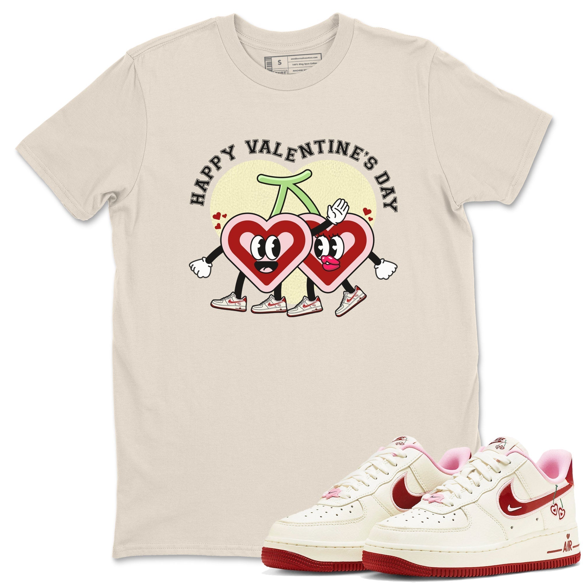 Air Force 1 Valentines Day Sneaker Match Tees Happy Valentines Day Sneaker Tees Air Force 1 Valentines Day Jordan to match sneaker T-Shirt Crew Neck Shirts