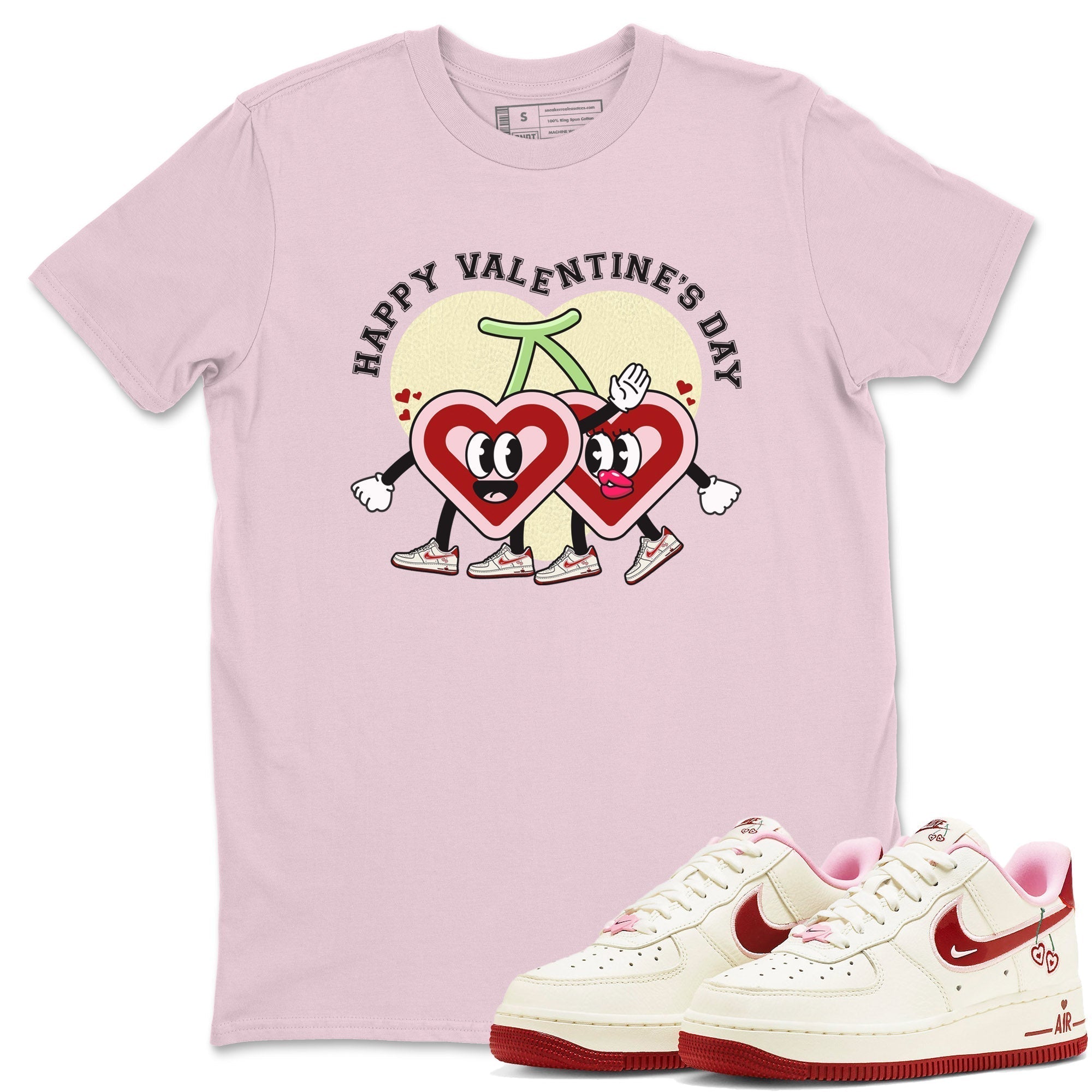 Air Force 1 Valentines Day Sneaker Match Tees Happy Valentines Day Sneaker Tees Air Force 1 Valentines Day Jordan to match sneaker T-Shirt Crew Neck Shirts