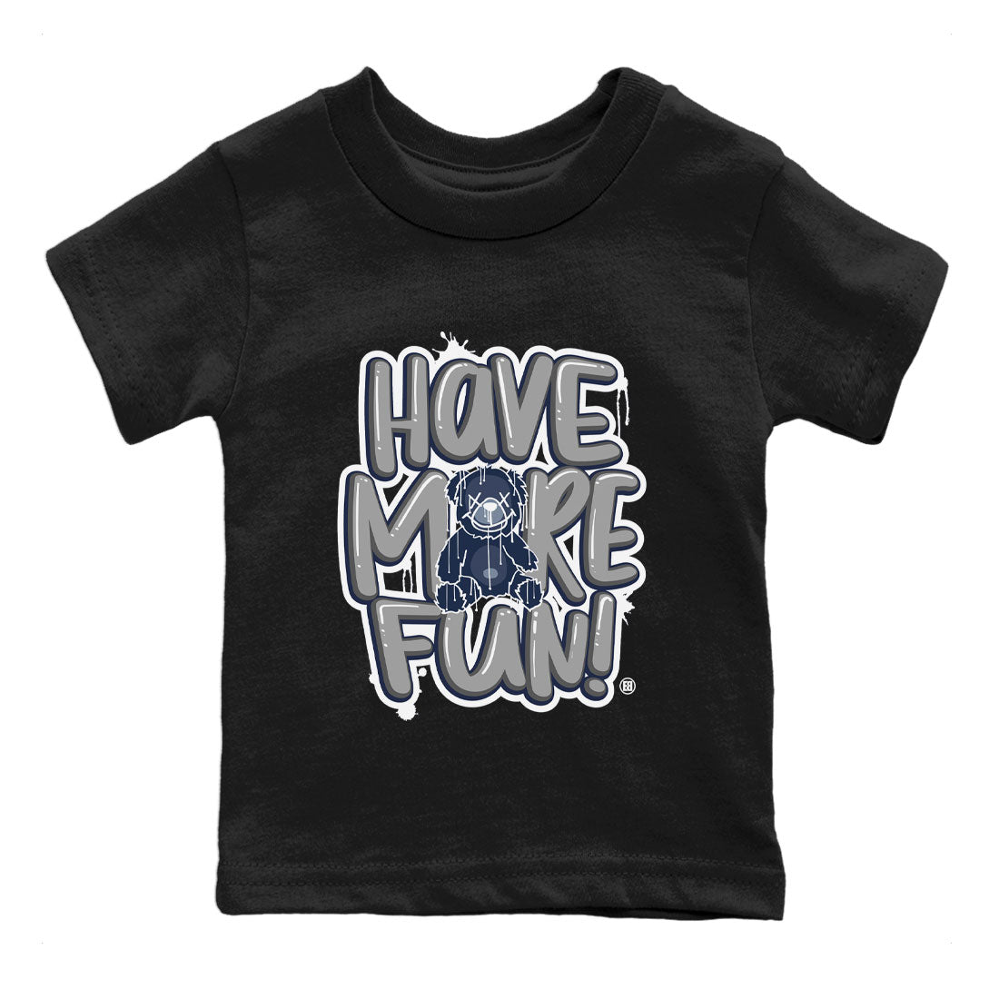 Air Jordan 5 Navy Sneaker Match Tees Have More Fun Streetwear Sneaker Shirt Air Jordan 5 Georgetown Drip Gear Zone Sneaker Matching Clothing Kids, Youth, Baby Clothing Black 2