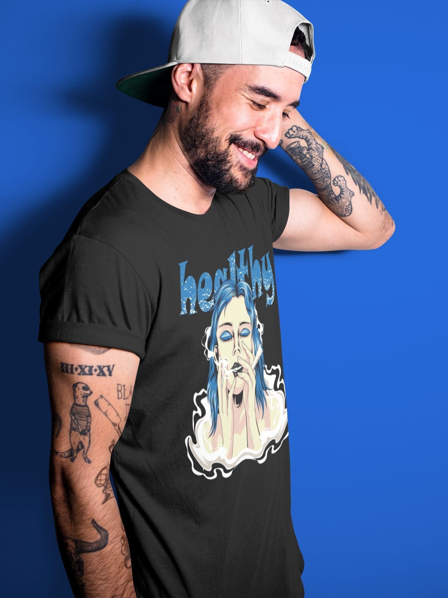 Jordan 1 Dark Marina Blue Sneaker Matching T-Shirt Healthy Sneaker Tees Jordan 1 Dark Marina Blue Sneaker Release Tees Crew Neck Tees