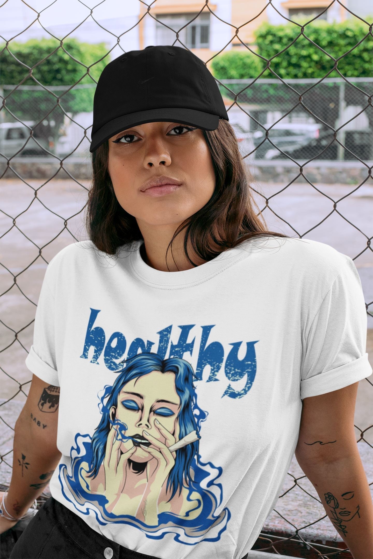 Jordan 1 Dark Marina Blue Sneaker Matching T-Shirt Healthy Sneaker Tees Jordan 1 Dark Marina Blue Sneaker Release Tees Crew Neck Tees