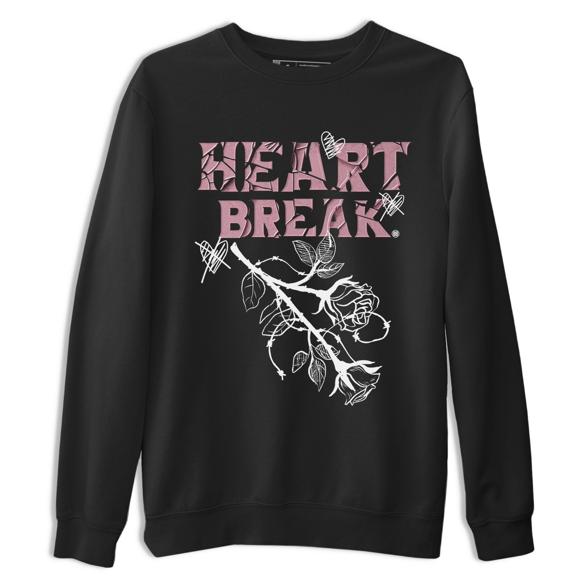 Air Jordan 1 Mauve shirt to match jordans Heart Break sneaker matching Sneaker Matching Tee Jordan 1 High OG Mauve Drip Gear Zone Unisex Black 2 Sneaker Matching Tee