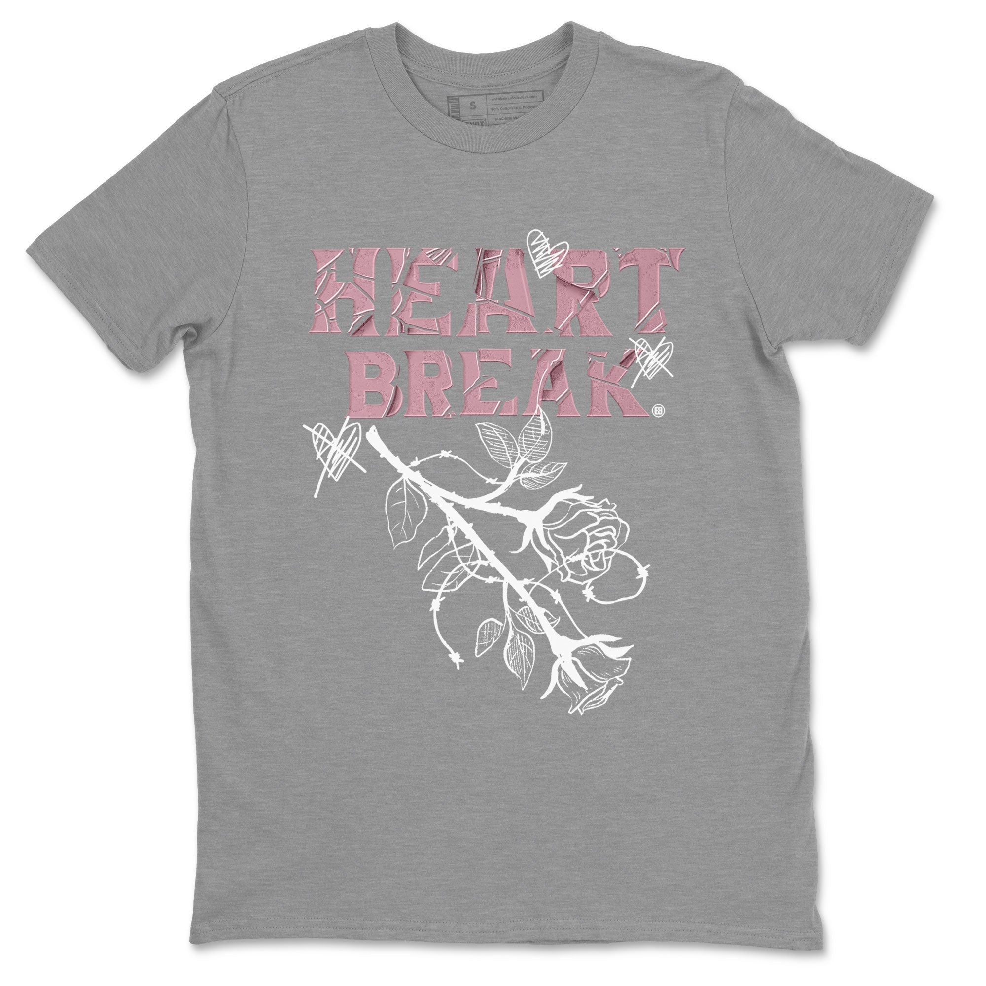 Air Jordan 1 Mauve shirt to match jordans Heart Break sneaker matching Sneaker Matching Tee Jordan 1 High OG Mauve Drip Gear Zone Unisex Heather Grey 2 Sneaker Matching Tee