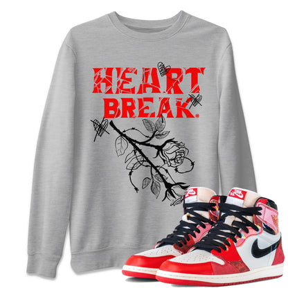 Air Jordan 1 Spider Man Sneaker Match Tees Heart Break Sneaker Release Tees Air Jordan 1 Spider Man T Shirt Unisex Shirts Heather Grey 1