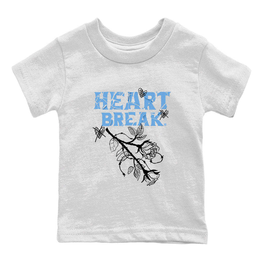 Air Jordan 1 Retro High OG UNC Toe Shirt to match Jordans Heart Break Streetwear Sneaker Shirt UNC Toe 1s Tees Kids and Baby Tees White 1