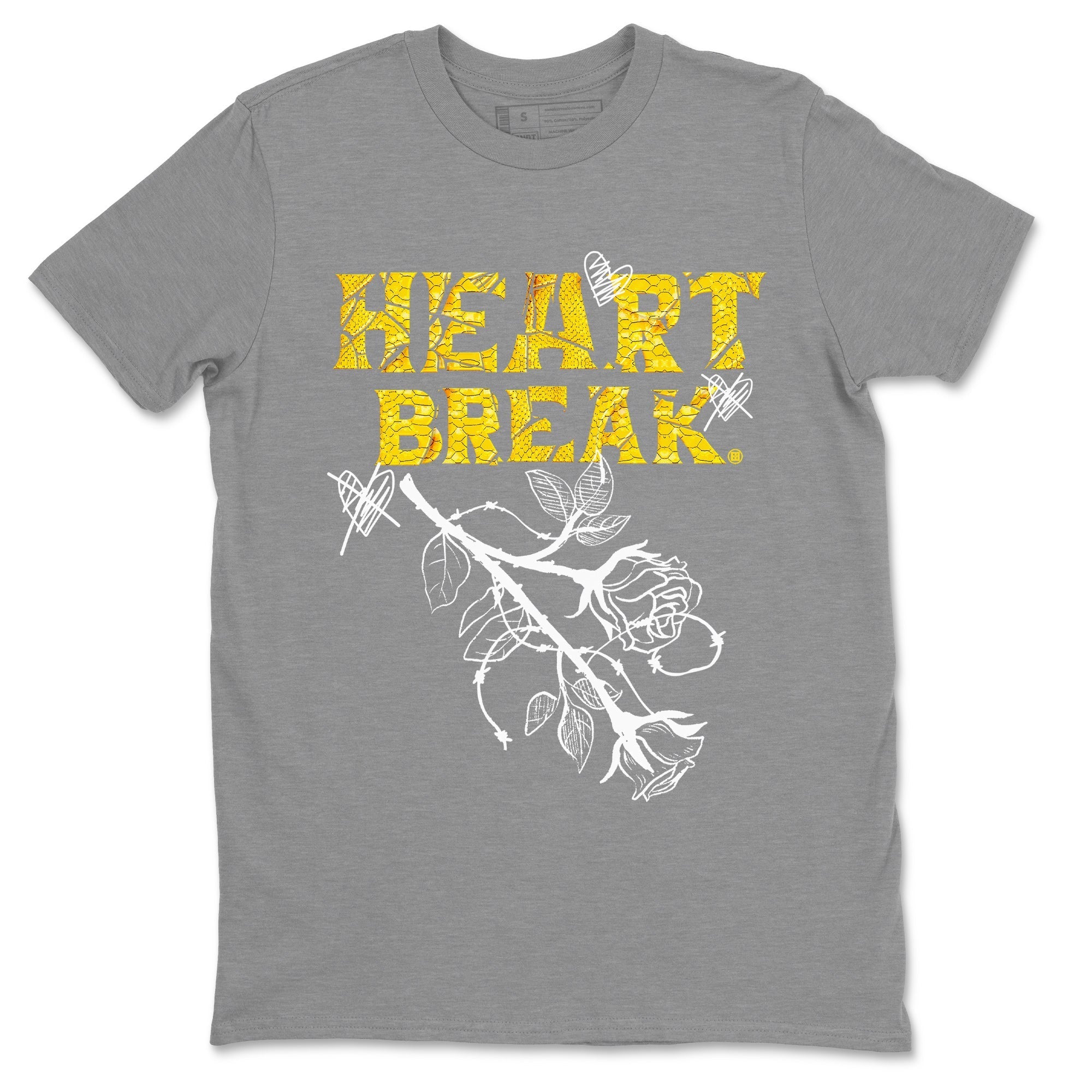 Air Jordan 11 Yellow Python Sneaker Match Tees Heart Break Streetwear Sneaker Shirt Snakeskin 11s Streetwear Sneaker Shirt Unisex Shirts Heather Grey 2