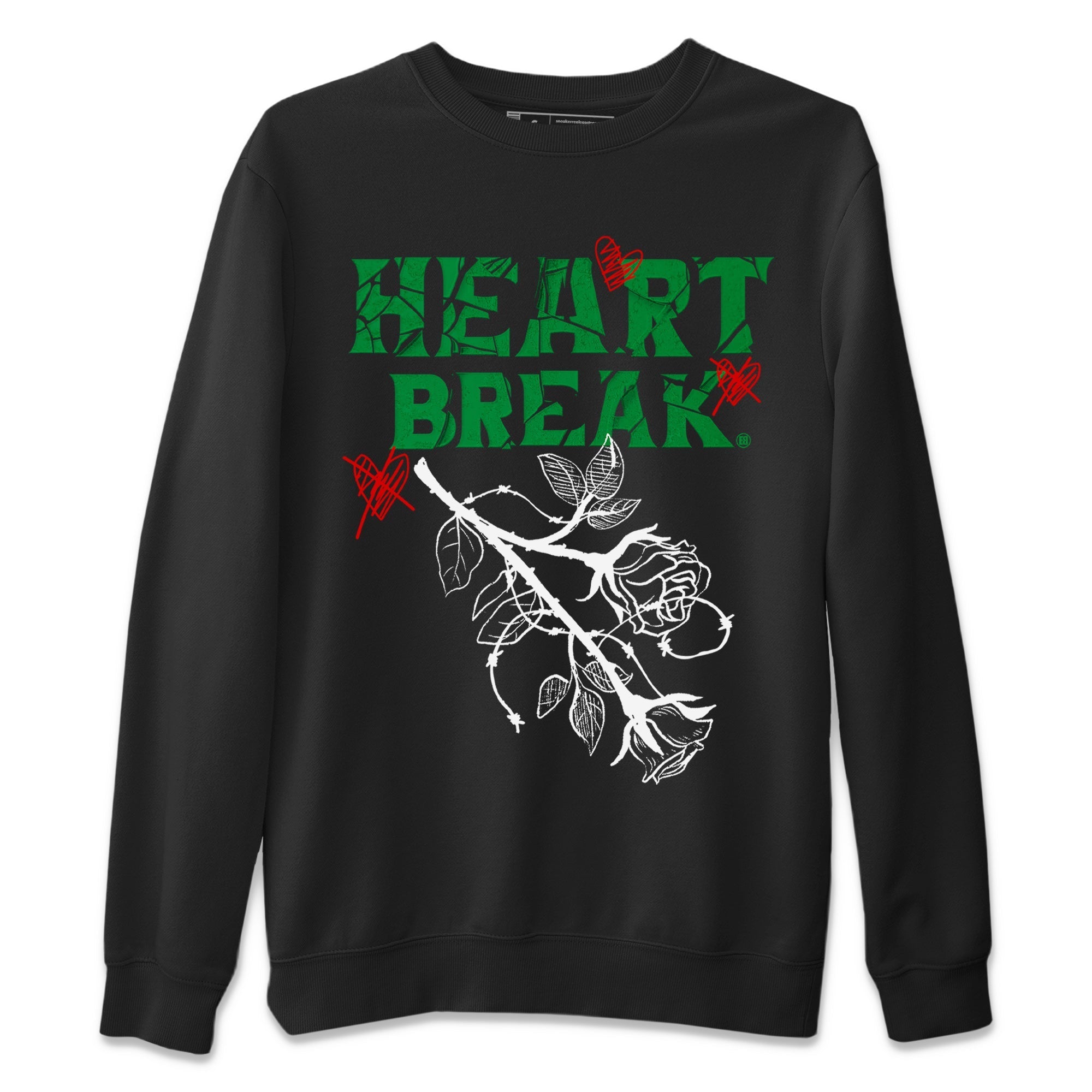 Air Jordan 3 Lucky Green Sneaker Match Tees Heart Break Streetwear Sneaker Shirt 3s Lucky Green Tees Unisex Shirts Black 2