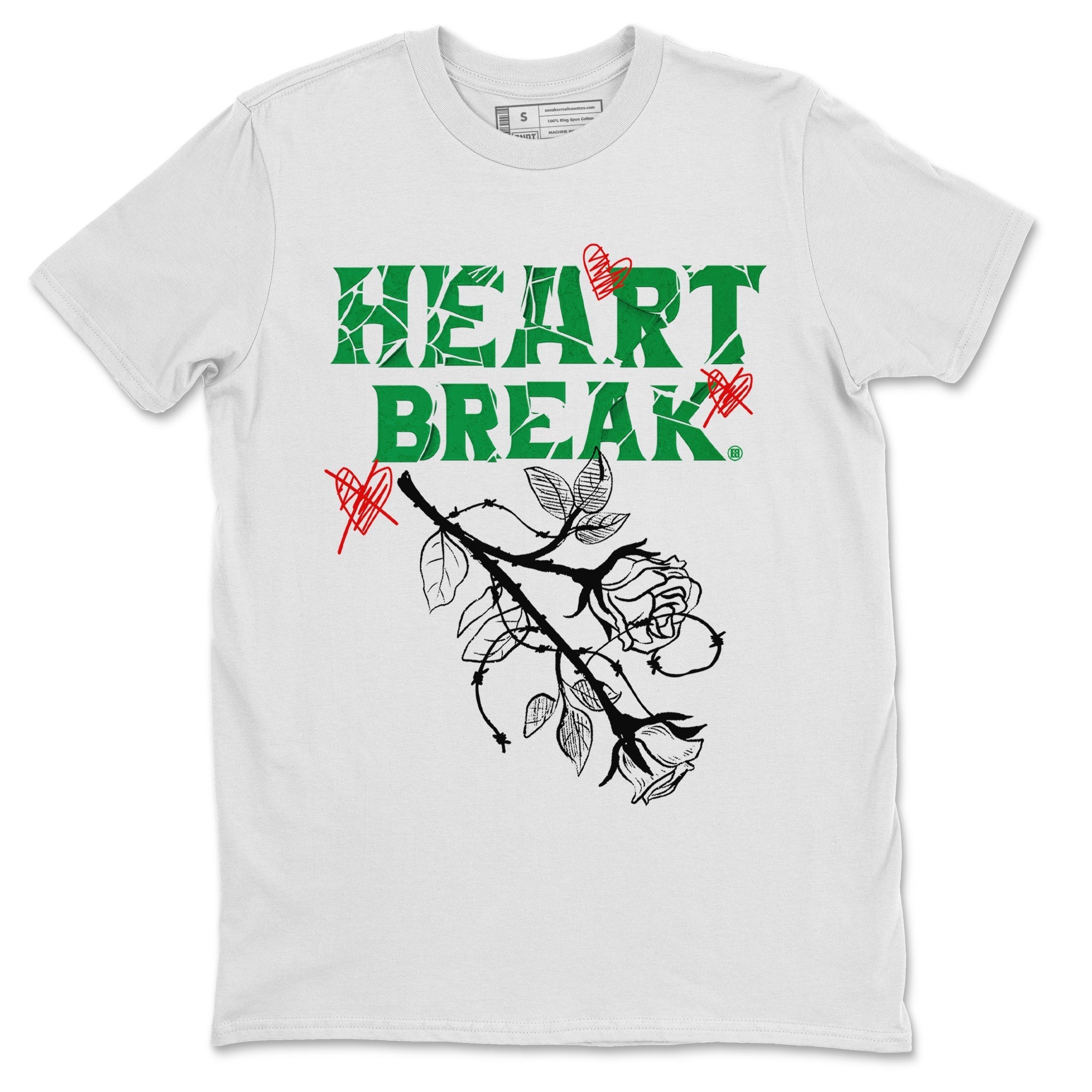 Air Jordan 3 Lucky Green Sneaker Match Tees Heart Break Streetwear Sneaker Shirt 3s Lucky Green Tees Unisex Shirts White 2
