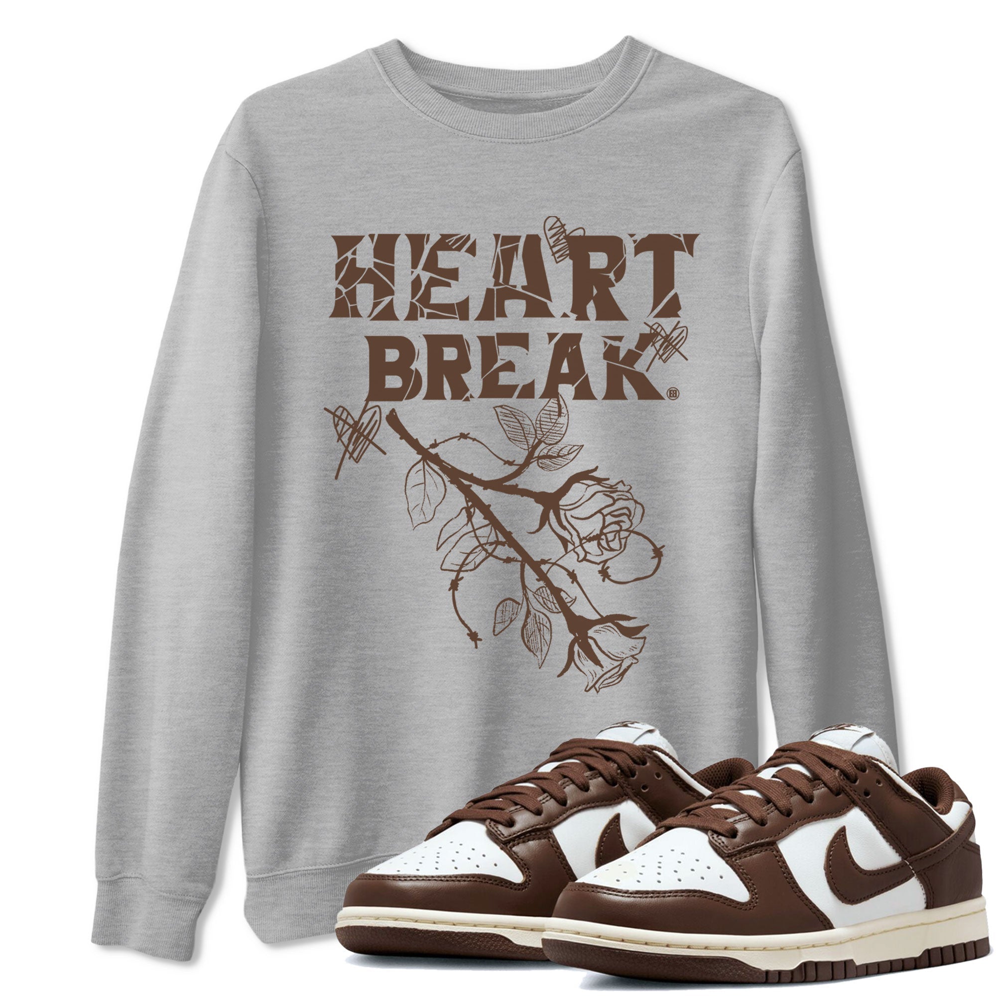 Dunk Low WMNS Cacao Wow sneaker sneaker shirt to match jordans Heart Break sneaker match tees Dunk Cacao Wow Drip Gear Zones Short Sleeve Unisex Cotton Sneaker Matching T-Shirt Heather Grey 1 T-Shirt