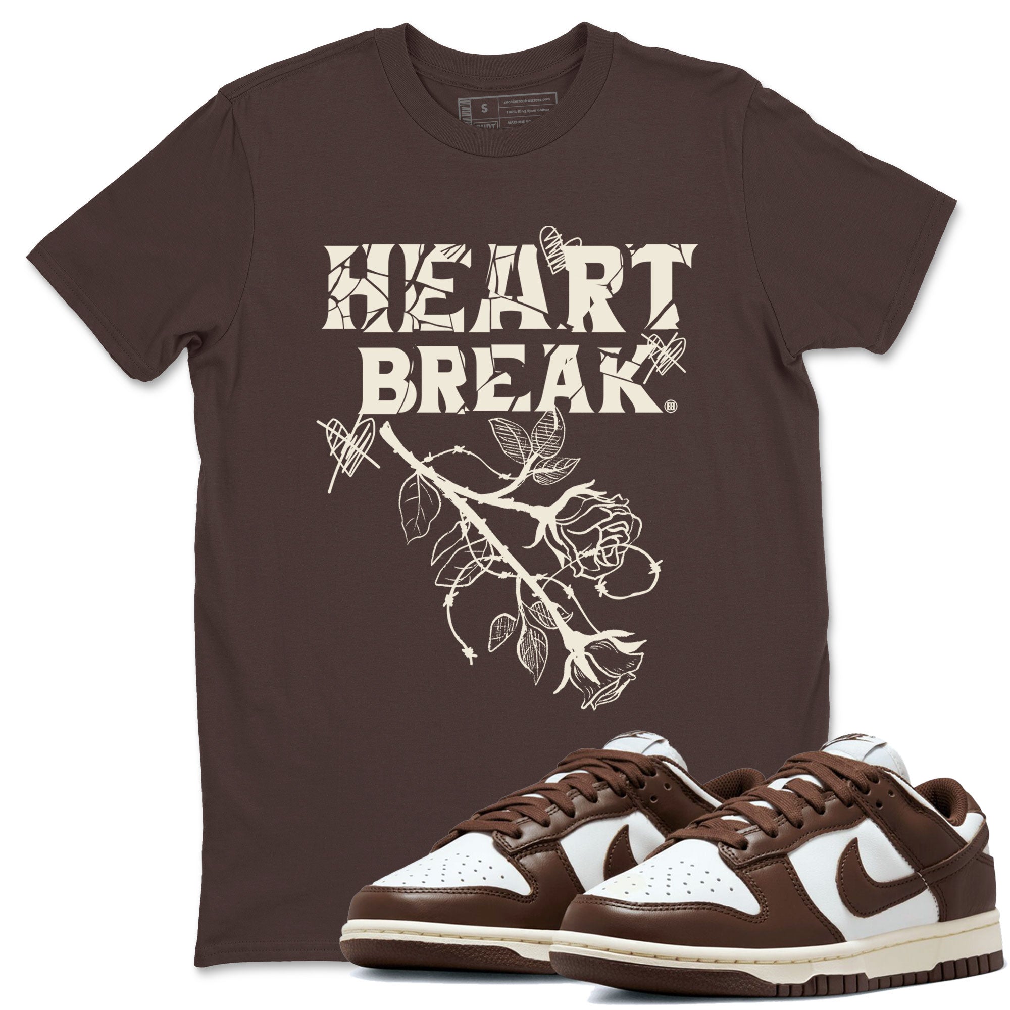 Dunk Low WMNS Cacao Wow sneaker shirt to match jordans Heart Break sneaker tees Dunk Cacao Wow Drip Gear Zone Crew Neck Unisex Cotton Sneaker T-Shirt Dark Chocolate 1 T-Shirt