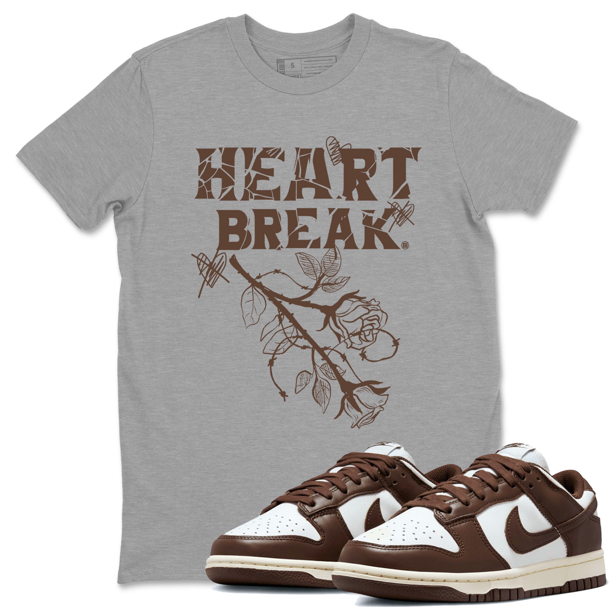 Dunk Low WMNS Cacao Wow sneaker sneaker shirt to match jordans Heart Break sneaker match tees Dunk Cacao Wow Drip Gear Zones Short Sleeve Unisex Cotton Sneaker Matching T-Shirt Heather Grey 1 T-Shirt