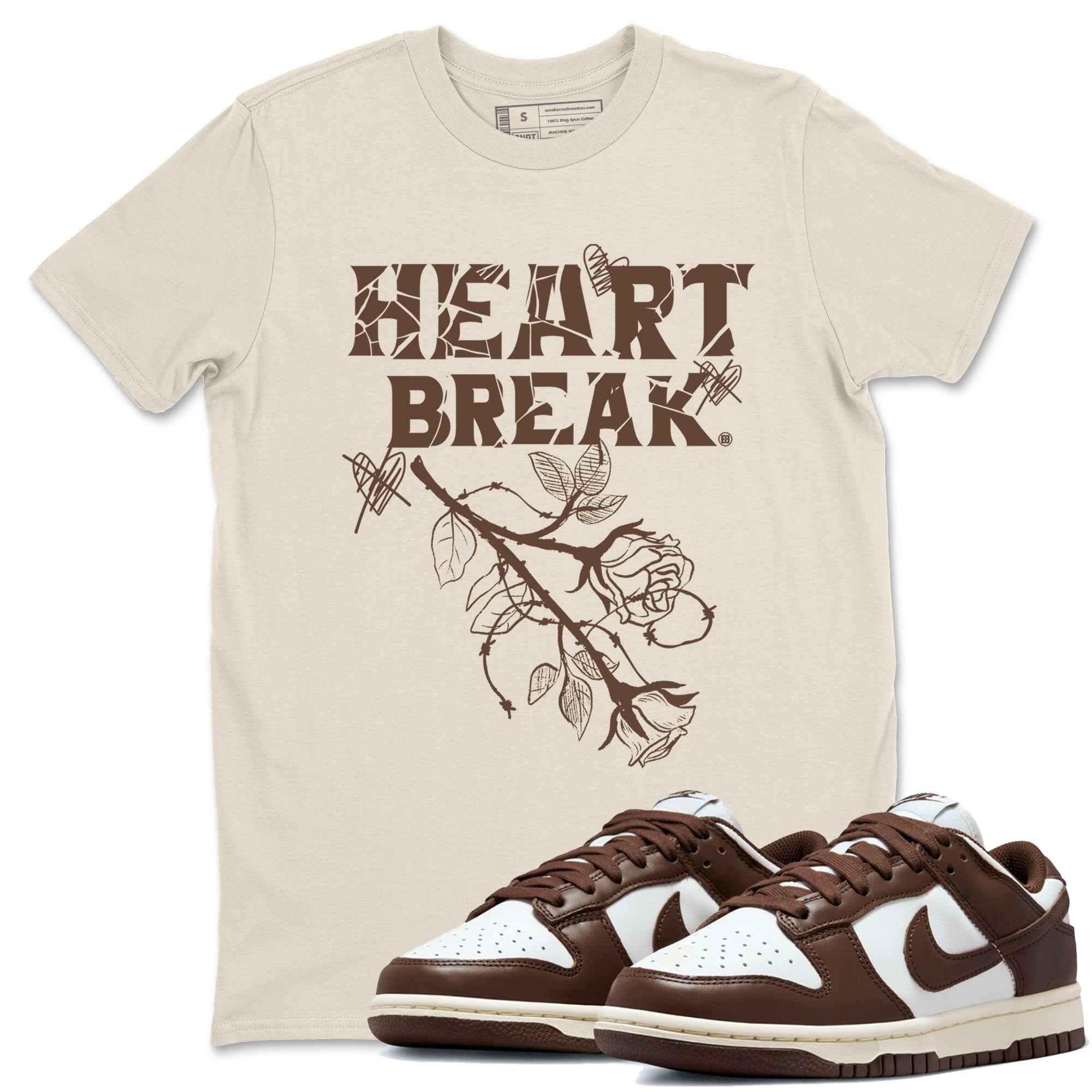 Dunk Low WMNS Cacao Wow sneaker sneaker shirt to match jordans Heart Break sneaker match tees Dunk Cacao Wow Drip Gear Zones Short Sleeve Unisex Cotton Sneaker Matching T-Shirt Natural 1 T-Shirt