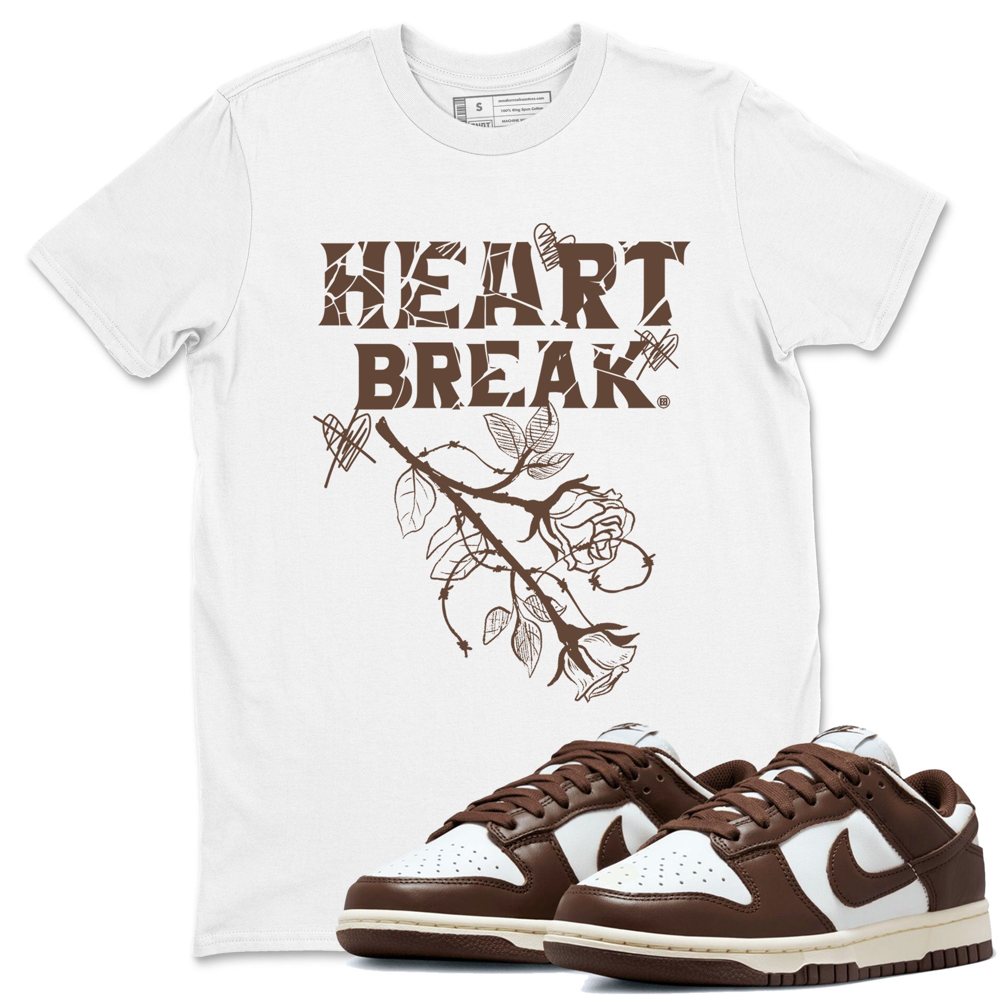 Dunk Low WMNS Cacao Wow sneaker shirt to match jordans Heart Break sneaker tees Dunk Cacao Wow Drip Gear Zone Crew Neck Unisex Cotton Sneaker T-Shirt White 1 T-Shirt