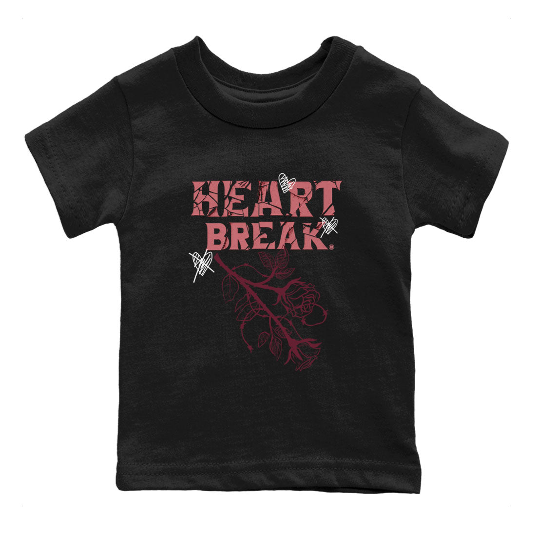Dunks Valentines Day shirt to match jordans Heart Break sneaker tees Dunks Valentine's Day Drip Gear Zone baby toddler Black 2 cotton Shirt