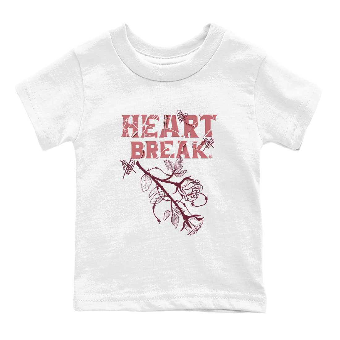 Dunks Valentines Day shirt to match jordans Heart Break sneaker tees Dunks Valentine's Day Drip Gear Zone baby toddler White 2 cotton Shirt