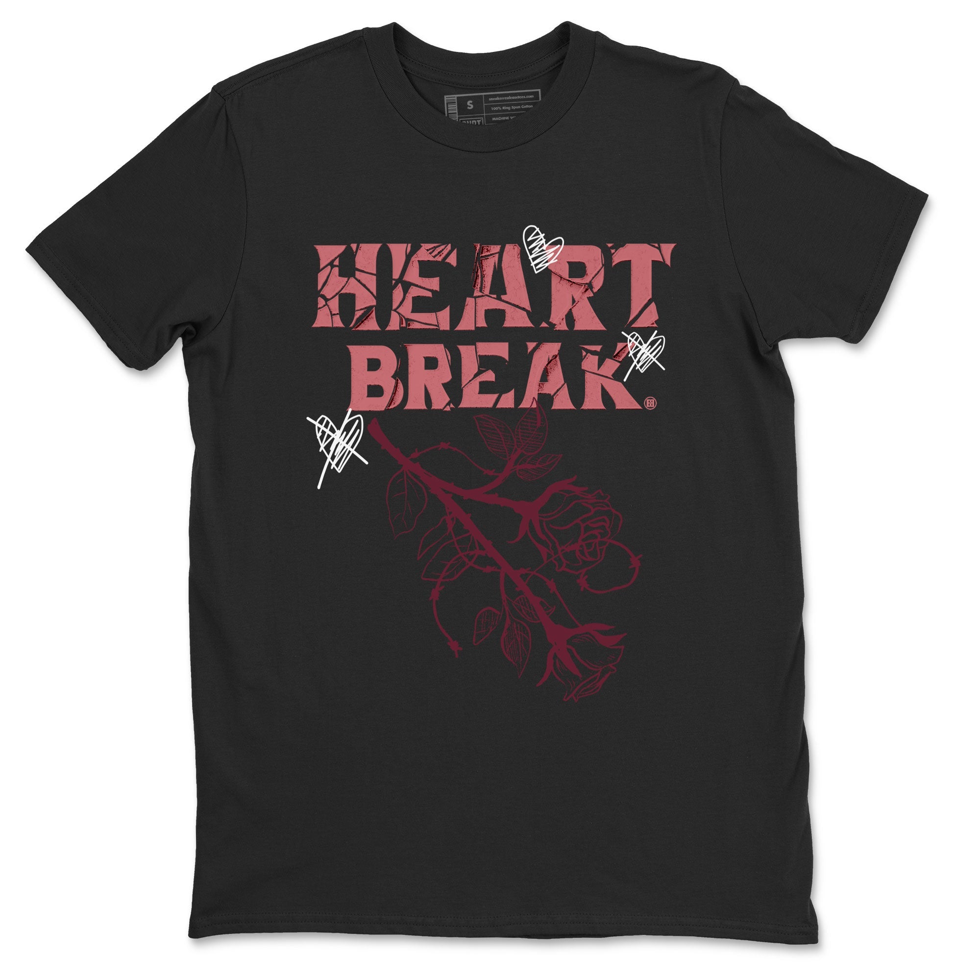 Dunks Valentines Day shirt to match jordans Heart Break sneaker tees Dunks Valentine's Day Drip Gear Zone unisex cotton Black 2 crew neck shirt