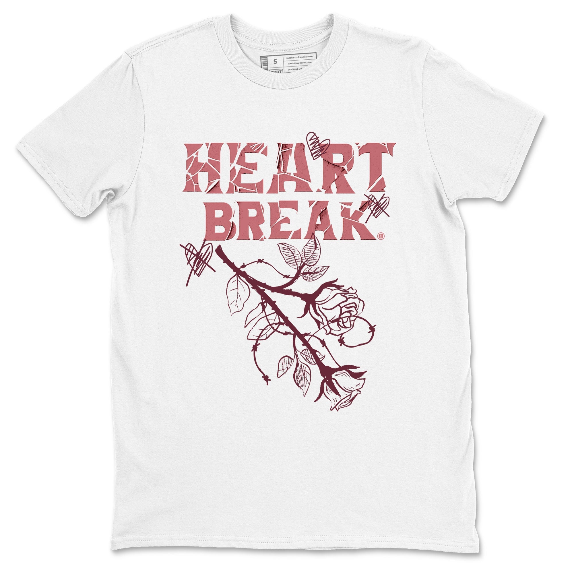 Dunks Valentines Day shirt to match jordans Heart Break sneaker tees Dunks Valentine's Day Drip Gear Zone unisex cotton White 2 crew neck shirt
