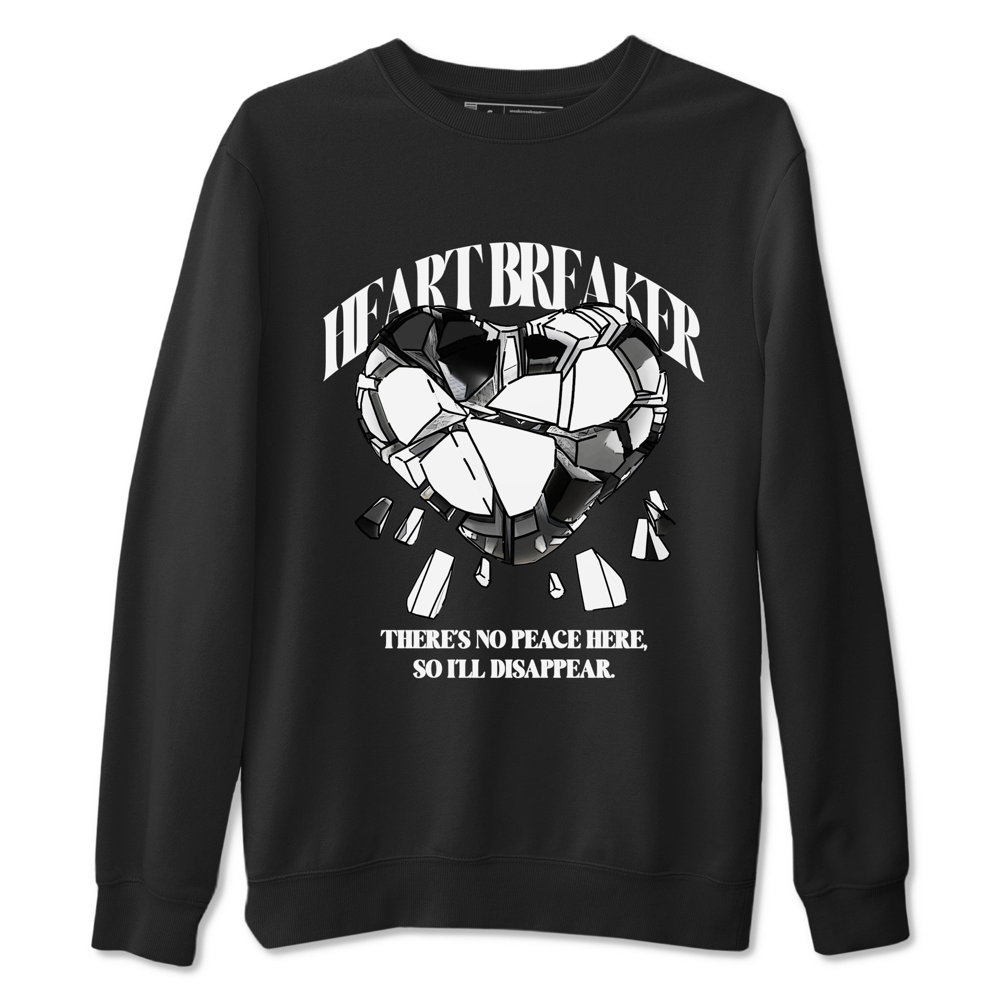 1s Black White shirt to match jordans Heart Breaker sneaker tees Air Jordan 1 High OG Black White Drip Gear Zone unisex cotton Black 2 crew neck shirt